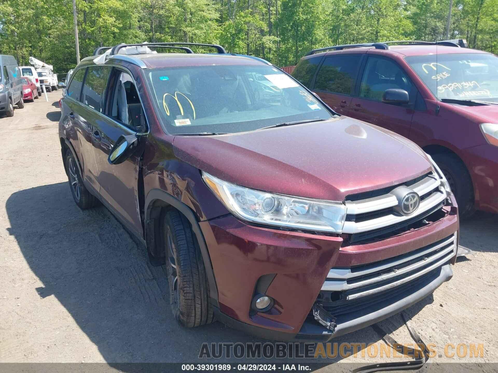 5TDJZRFHXKS707120 TOYOTA HIGHLANDER 2019