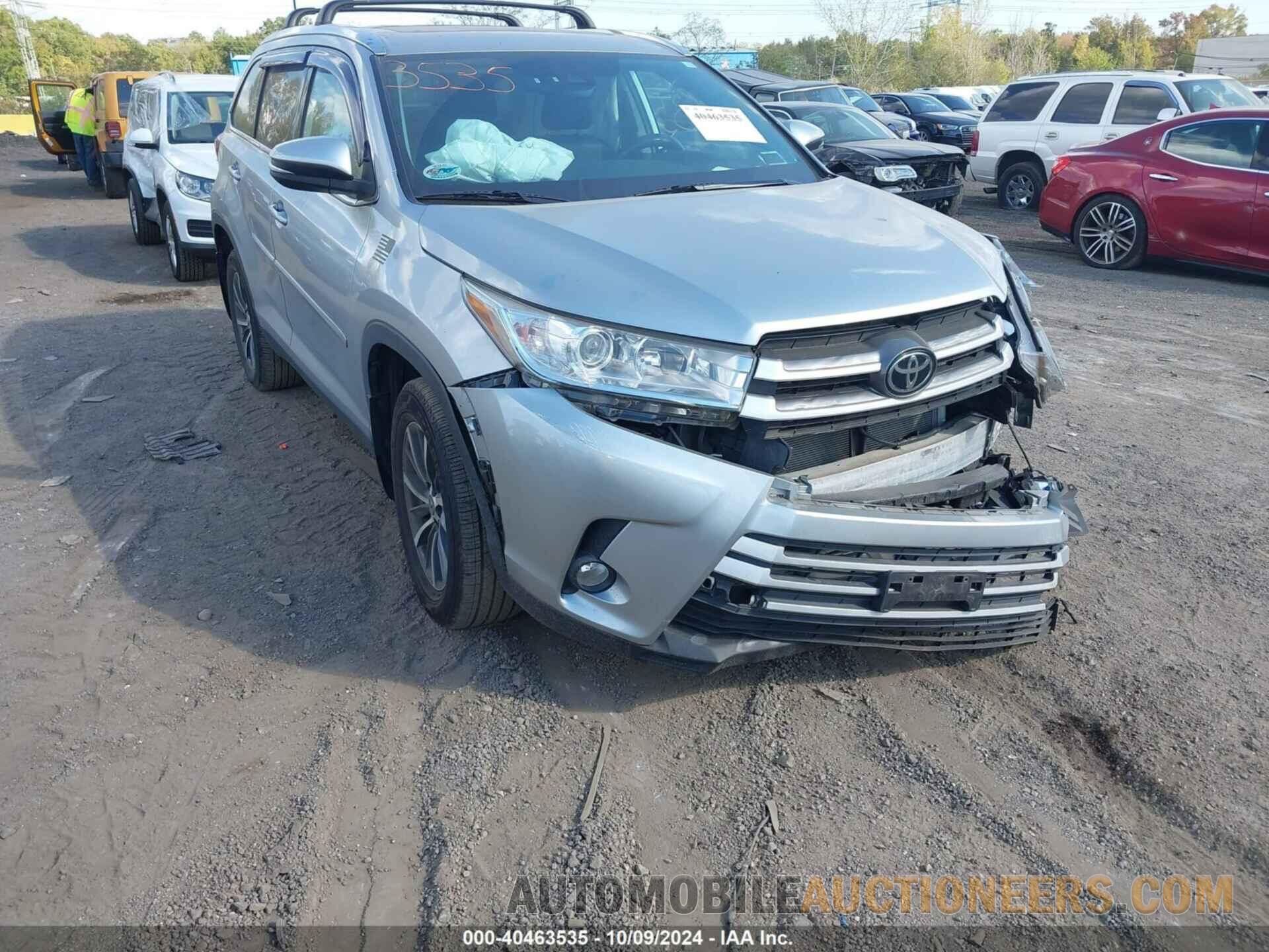 5TDJZRFHXKS726296 TOYOTA HIGHLANDER 2019