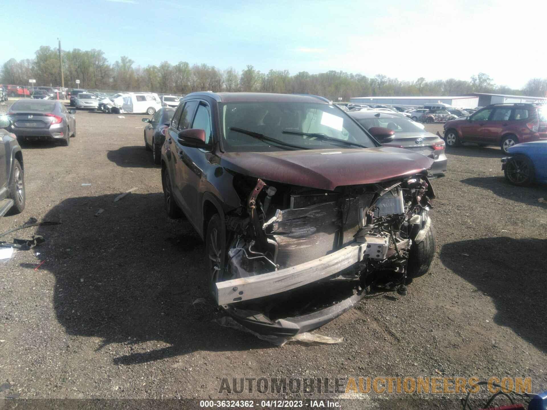 5TDJZRFHXKS730686 TOYOTA HIGHLANDER 2019