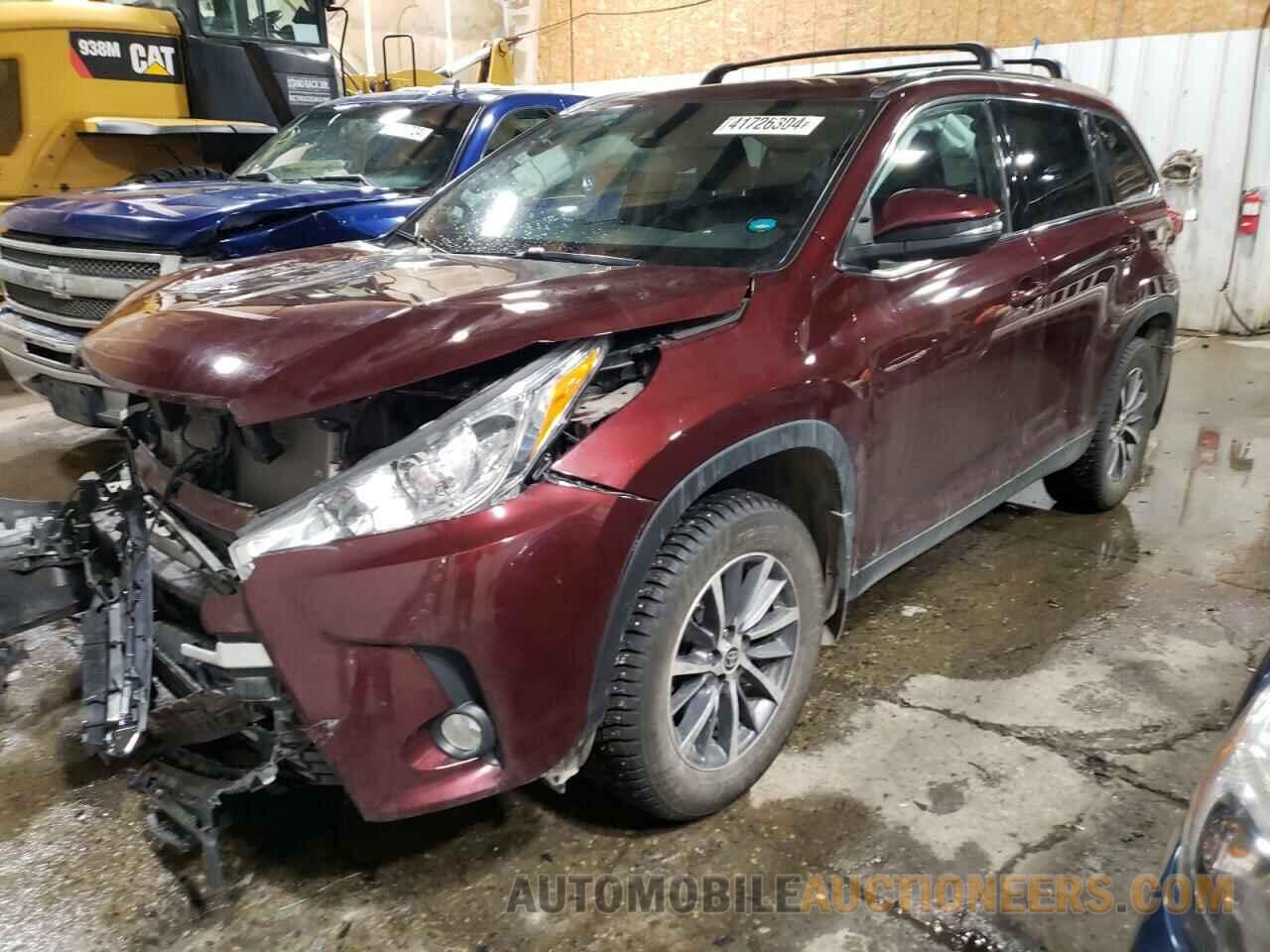 5TDJZRFHXKS744958 TOYOTA HIGHLANDER 2019