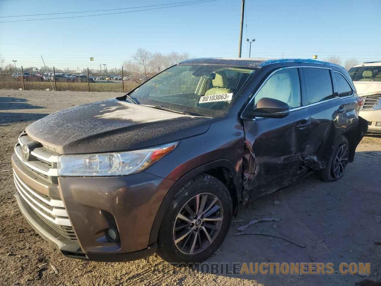 5TDJZRFHXKS916437 TOYOTA HIGHLANDER 2019