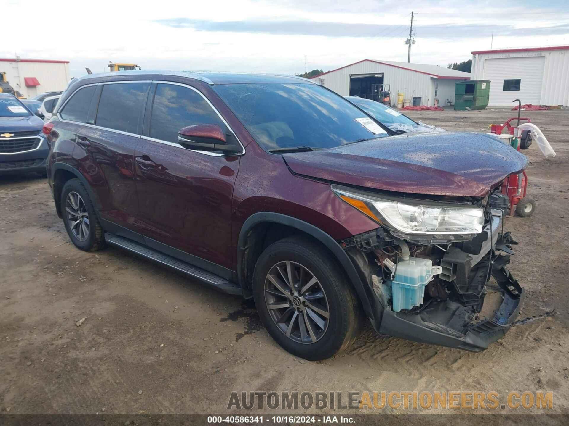 5TDJZRFHXKS955495 TOYOTA HIGHLANDER 2019