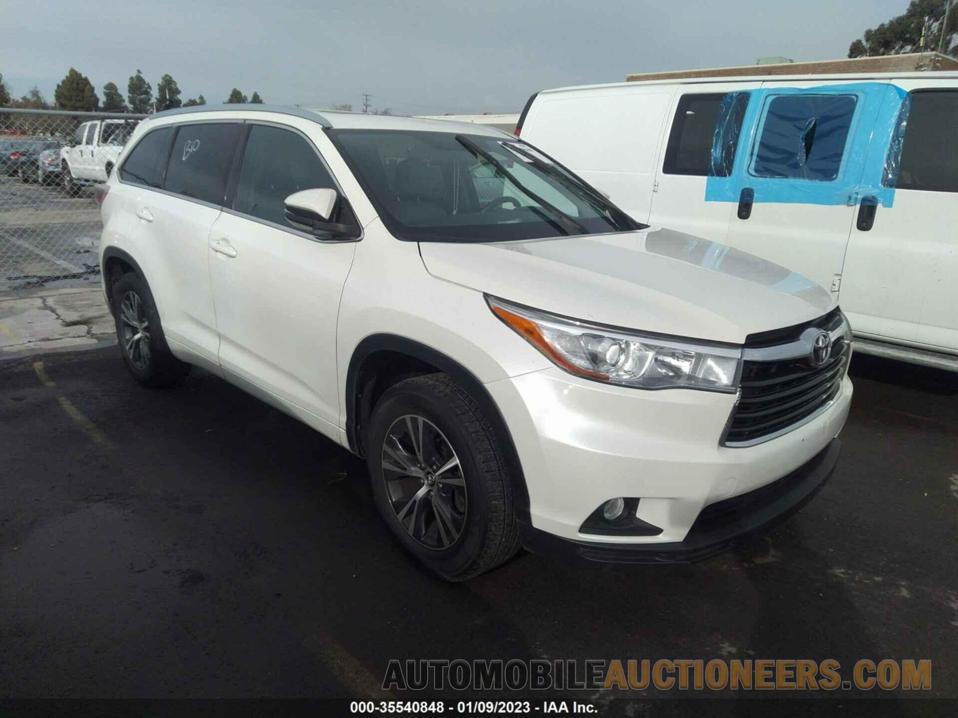 5TDKKRFH0GS126824 TOYOTA HIGHLANDER 2016