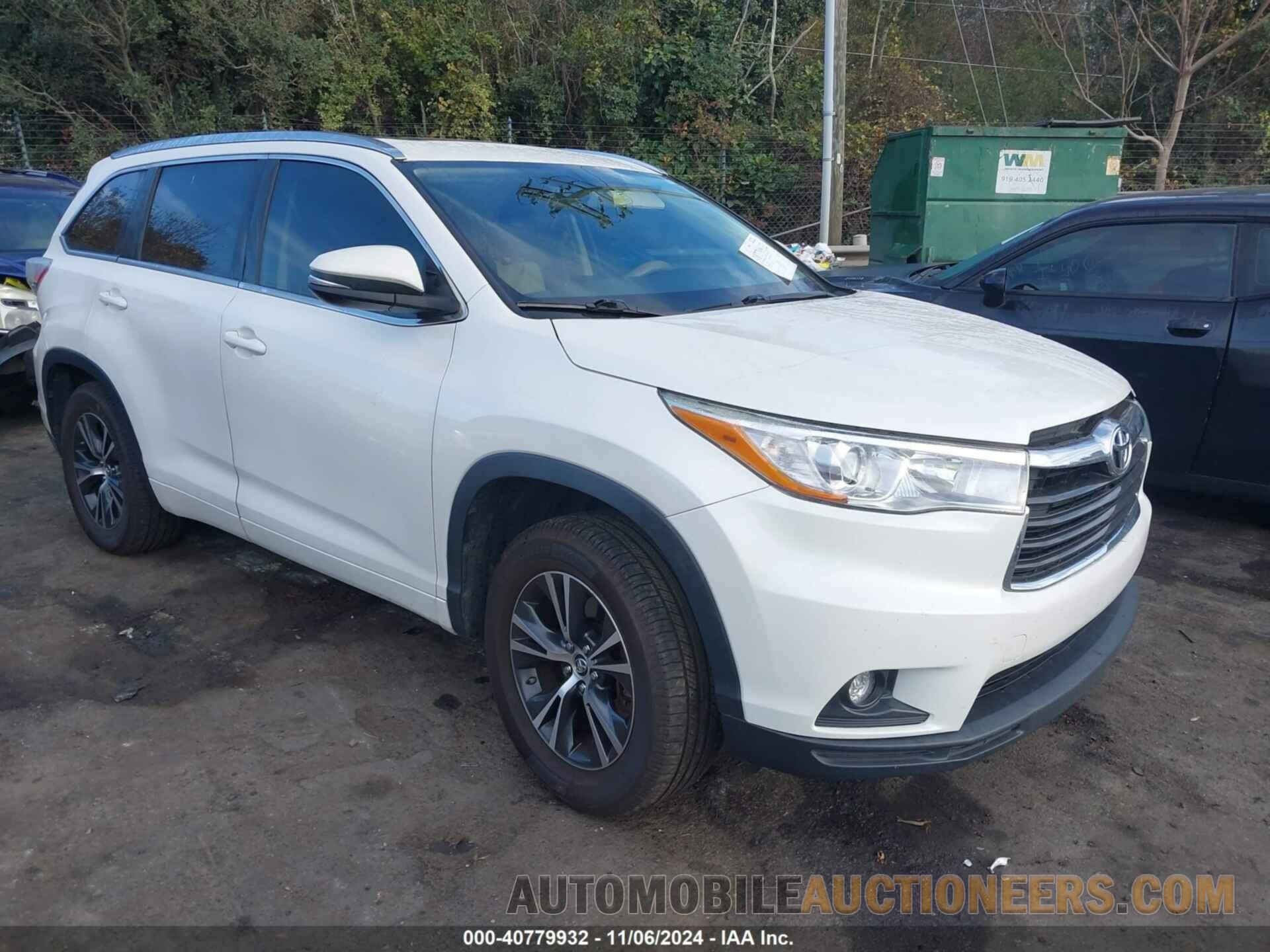 5TDKKRFH0GS131859 TOYOTA HIGHLANDER 2016