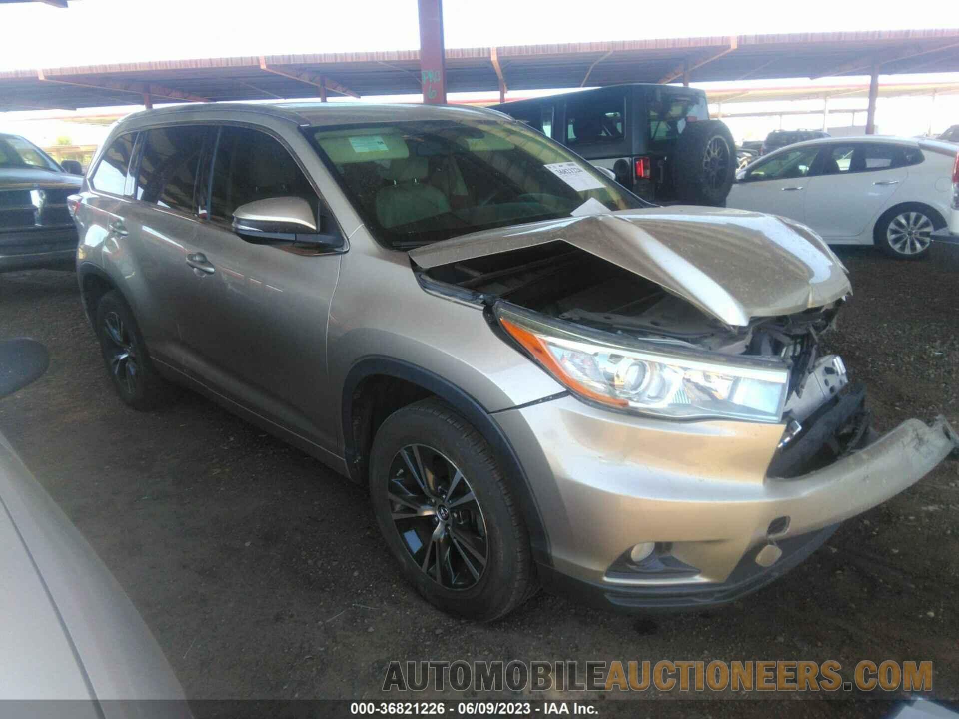 5TDKKRFH0GS143610 TOYOTA HIGHLANDER 2016