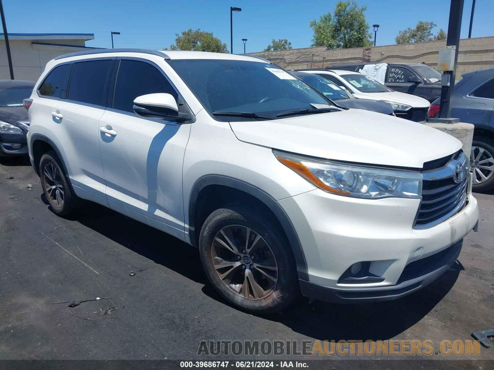 5TDKKRFH0GS144000 TOYOTA HIGHLANDER 2016