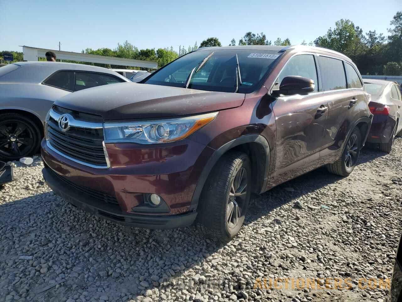 5TDKKRFH0GS160892 TOYOTA HIGHLANDER 2016