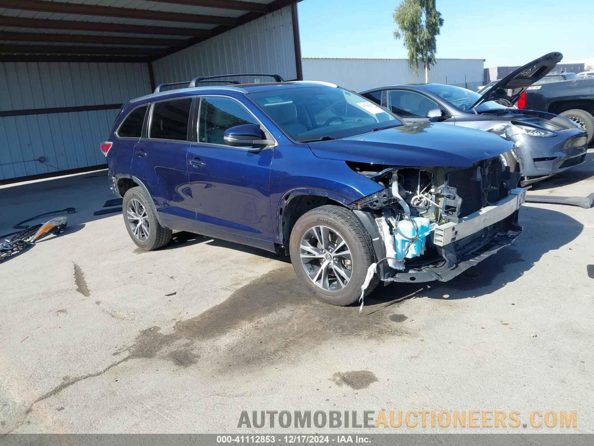 5TDKKRFH0GS170743 TOYOTA HIGHLANDER 2016