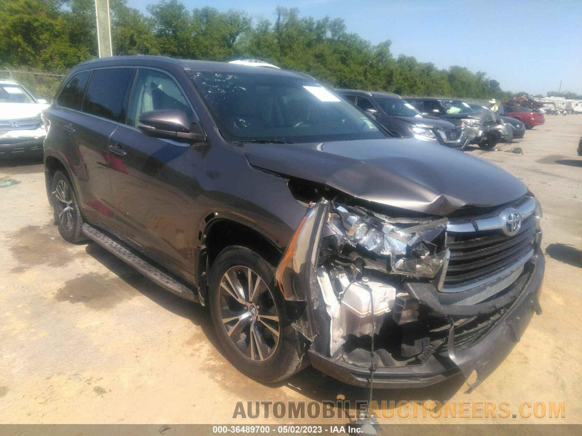 5TDKKRFH0GS500610 TOYOTA HIGHLANDER 2016