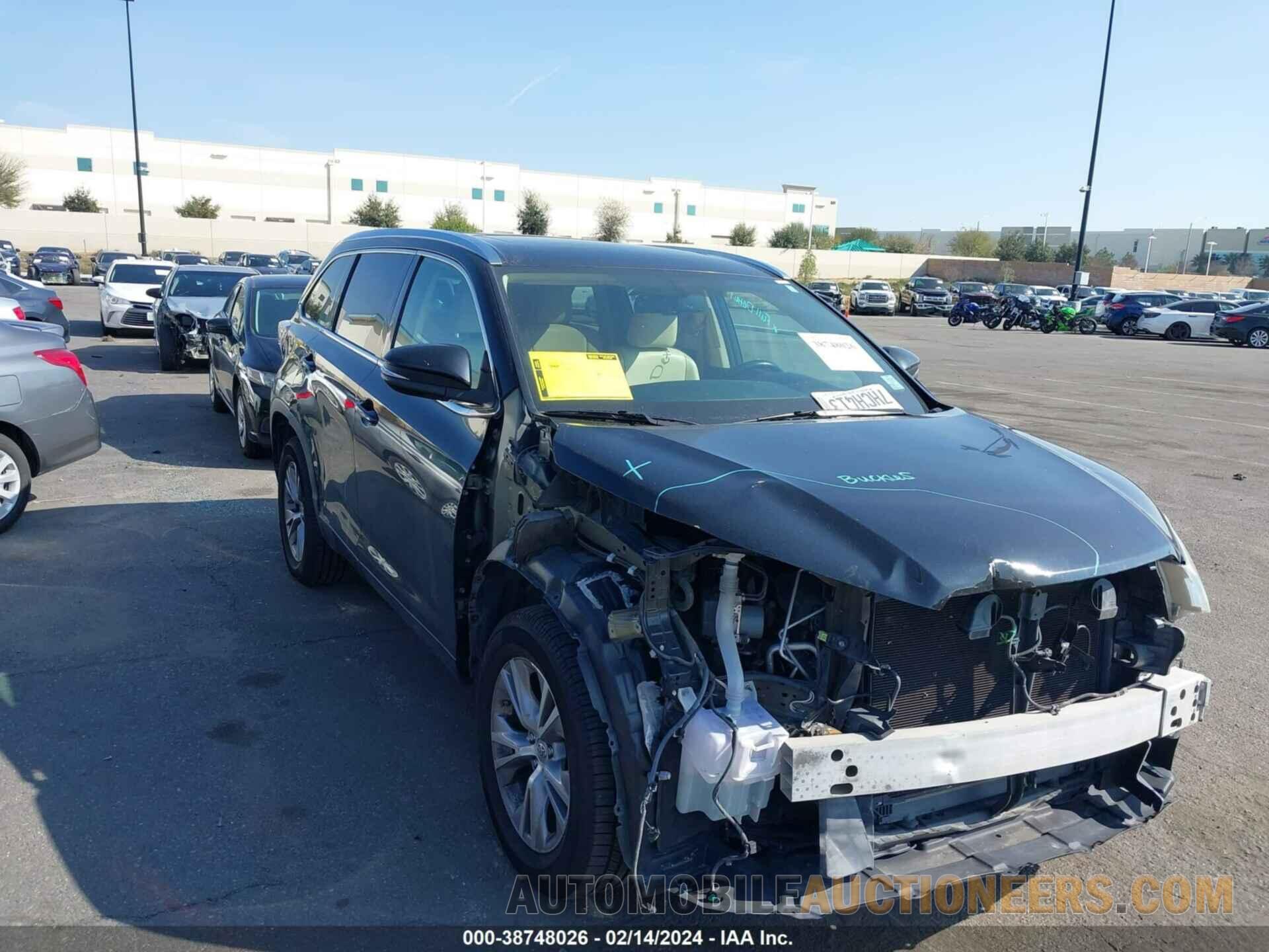 5TDKKRFH1FS038492 TOYOTA HIGHLANDER 2015