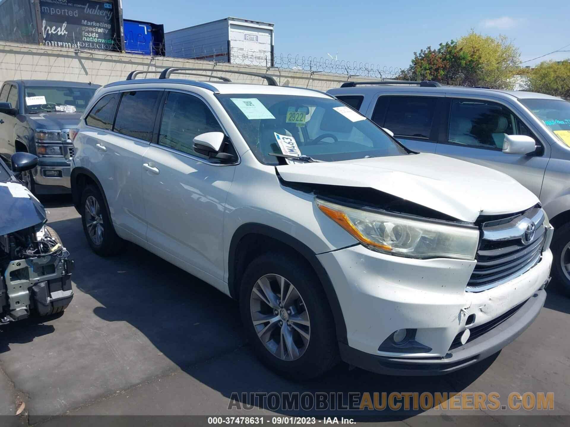 5TDKKRFH1FS078166 TOYOTA HIGHLANDER 2015