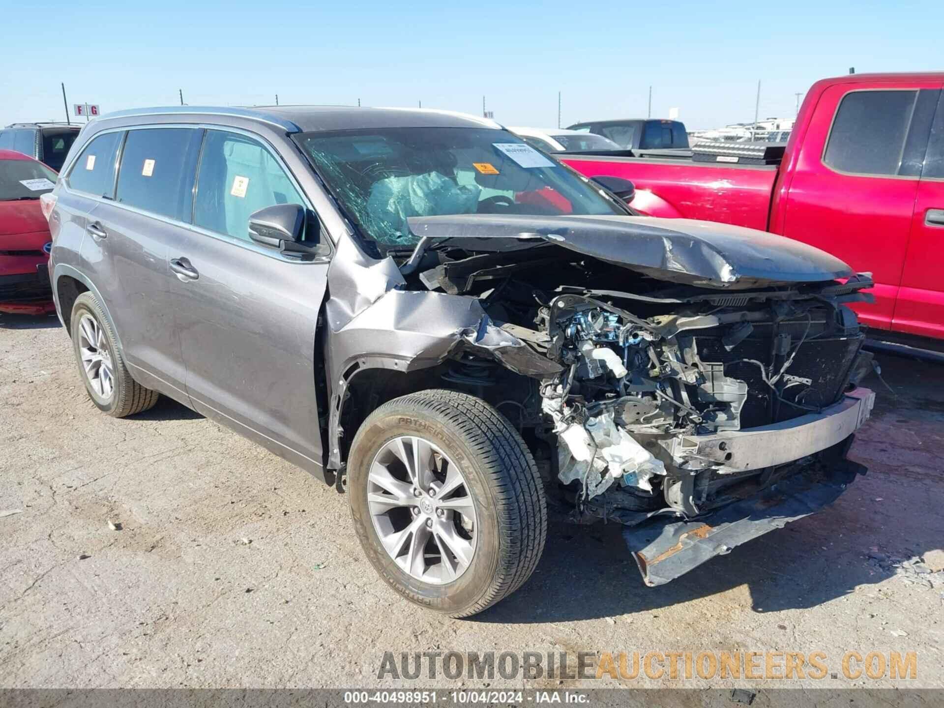 5TDKKRFH1FS106273 TOYOTA HIGHLANDER 2015