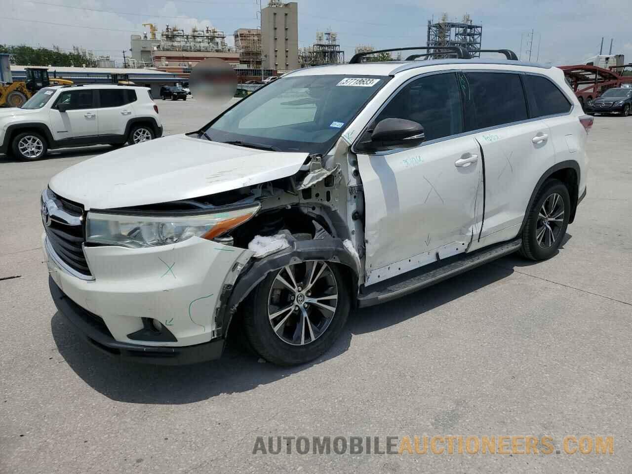 5TDKKRFH1GS121843 TOYOTA HIGHLANDER 2016