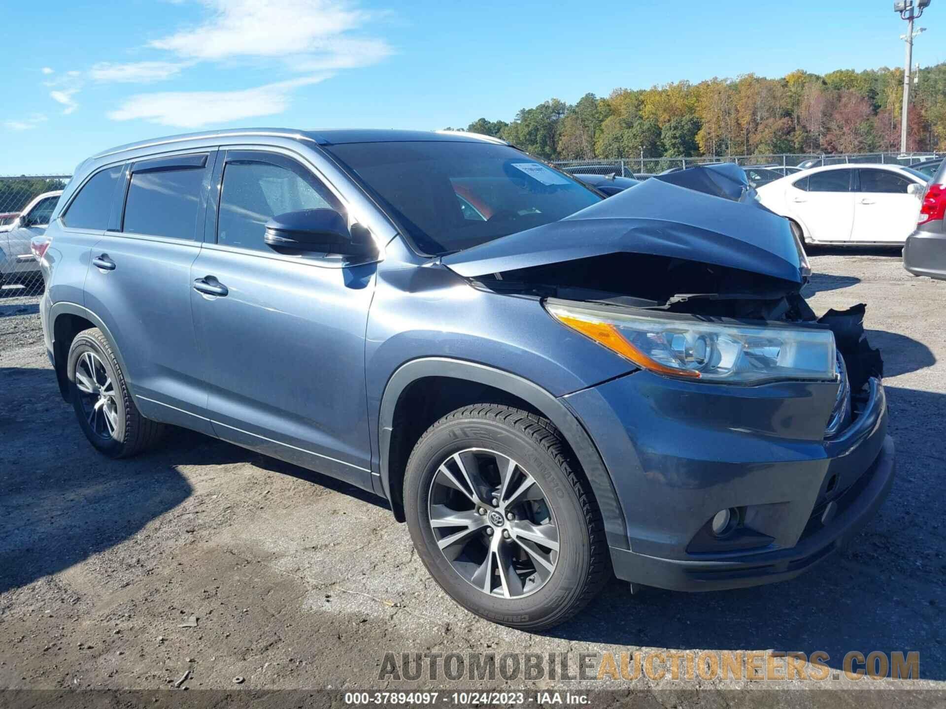 5TDKKRFH1GS131532 TOYOTA HIGHLANDER 2016