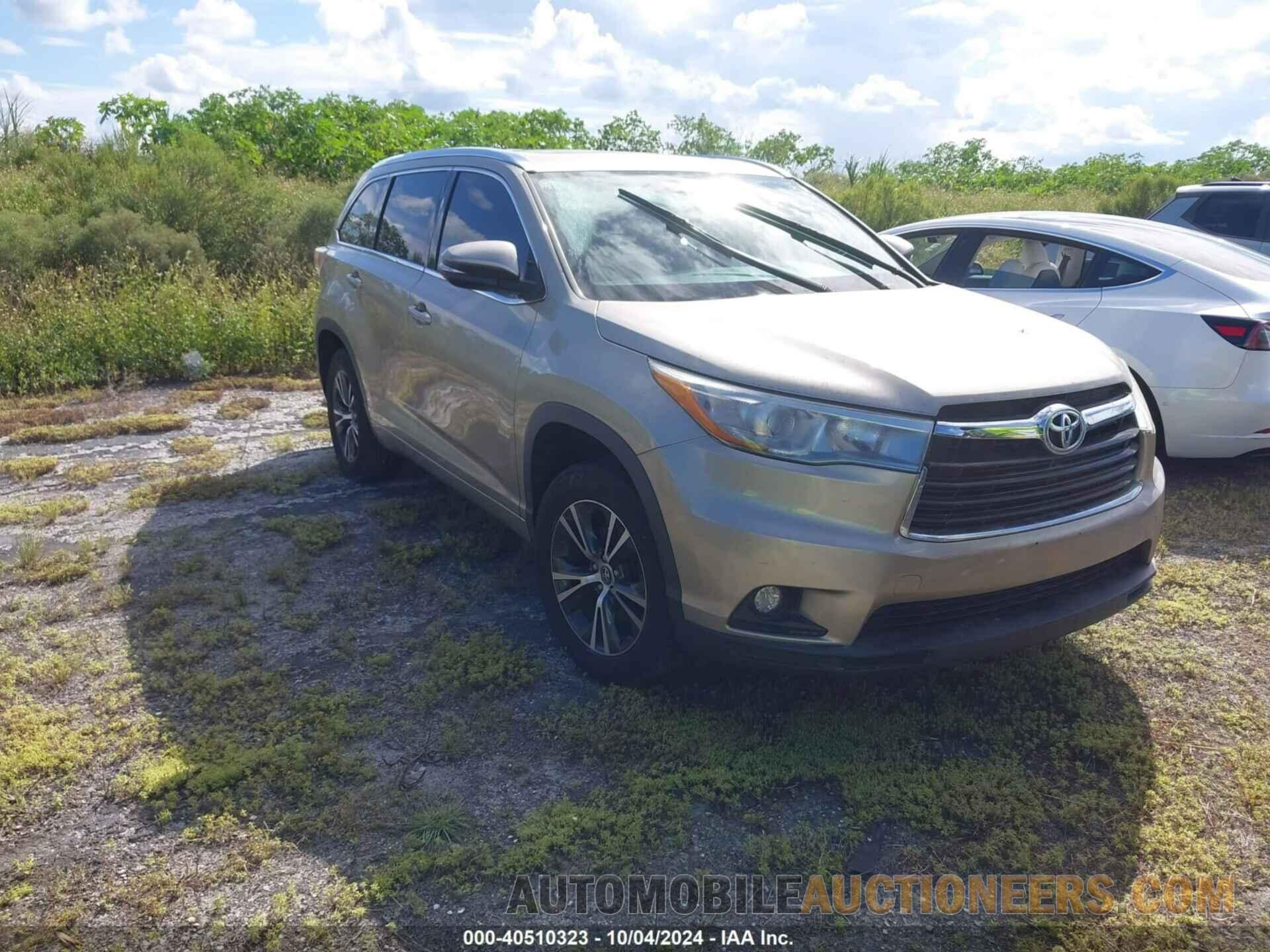 5TDKKRFH1GS144037 TOYOTA HIGHLANDER 2016