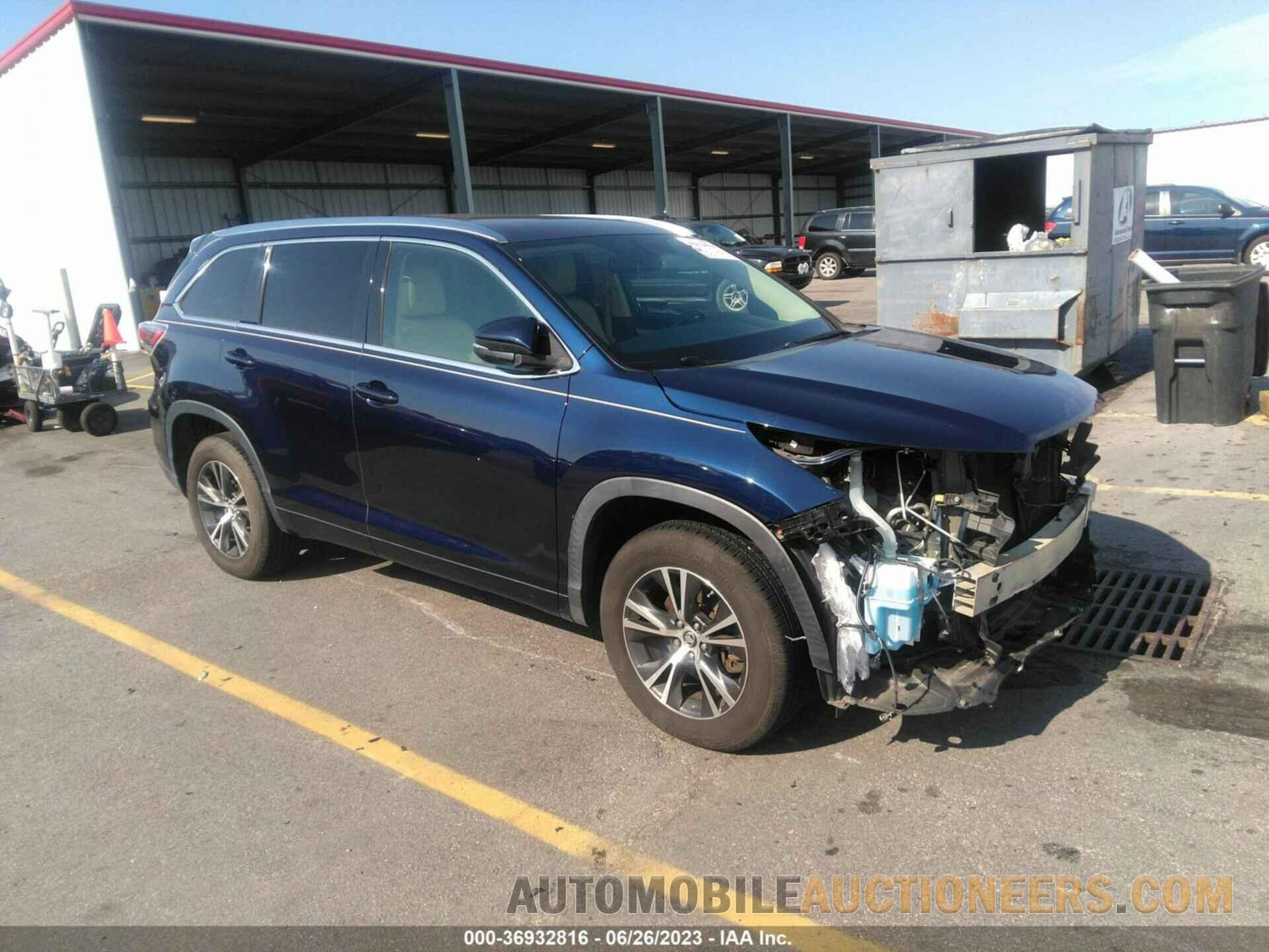 5TDKKRFH1GS175563 TOYOTA HIGHLANDER 2016