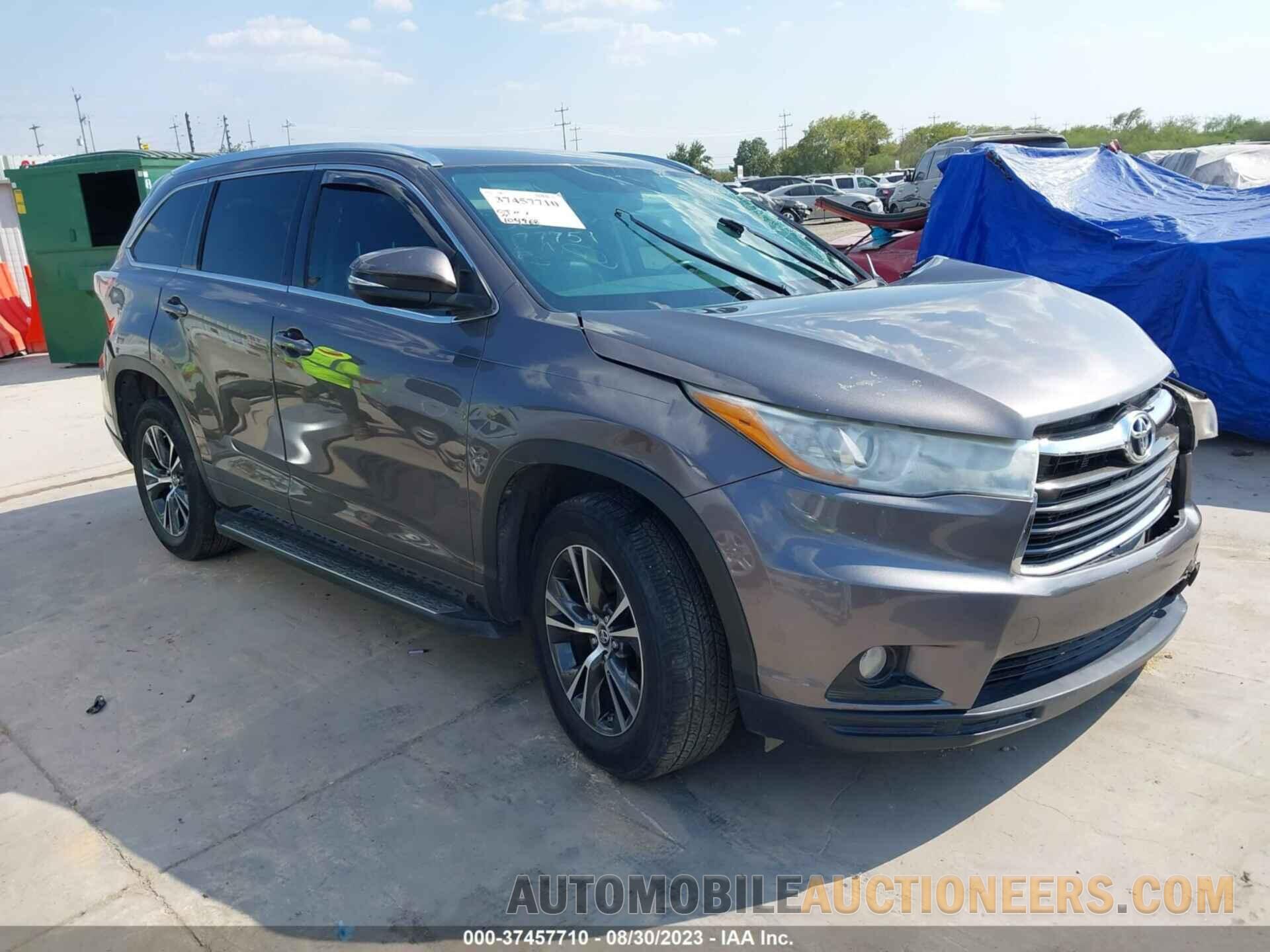 5TDKKRFH1GS177751 TOYOTA HIGHLANDER 2016