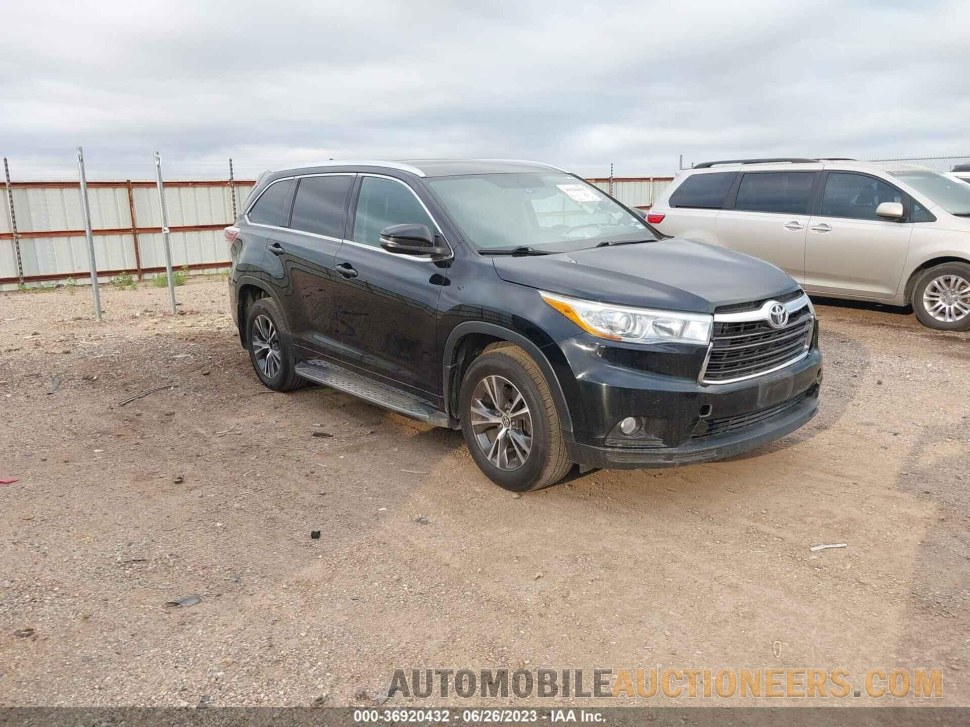 5TDKKRFH1GS500390 TOYOTA HIGHLANDER 2016