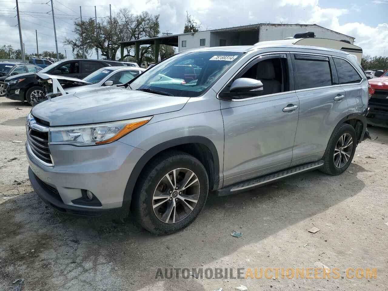 5TDKKRFH1GS501412 TOYOTA HIGHLANDER 2016