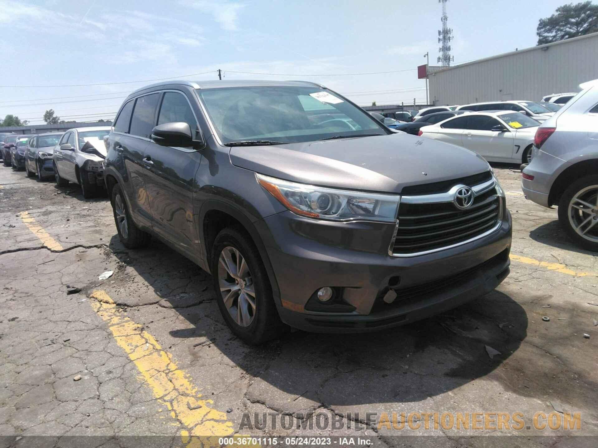 5TDKKRFH2FS102121 TOYOTA HIGHLANDER 2015