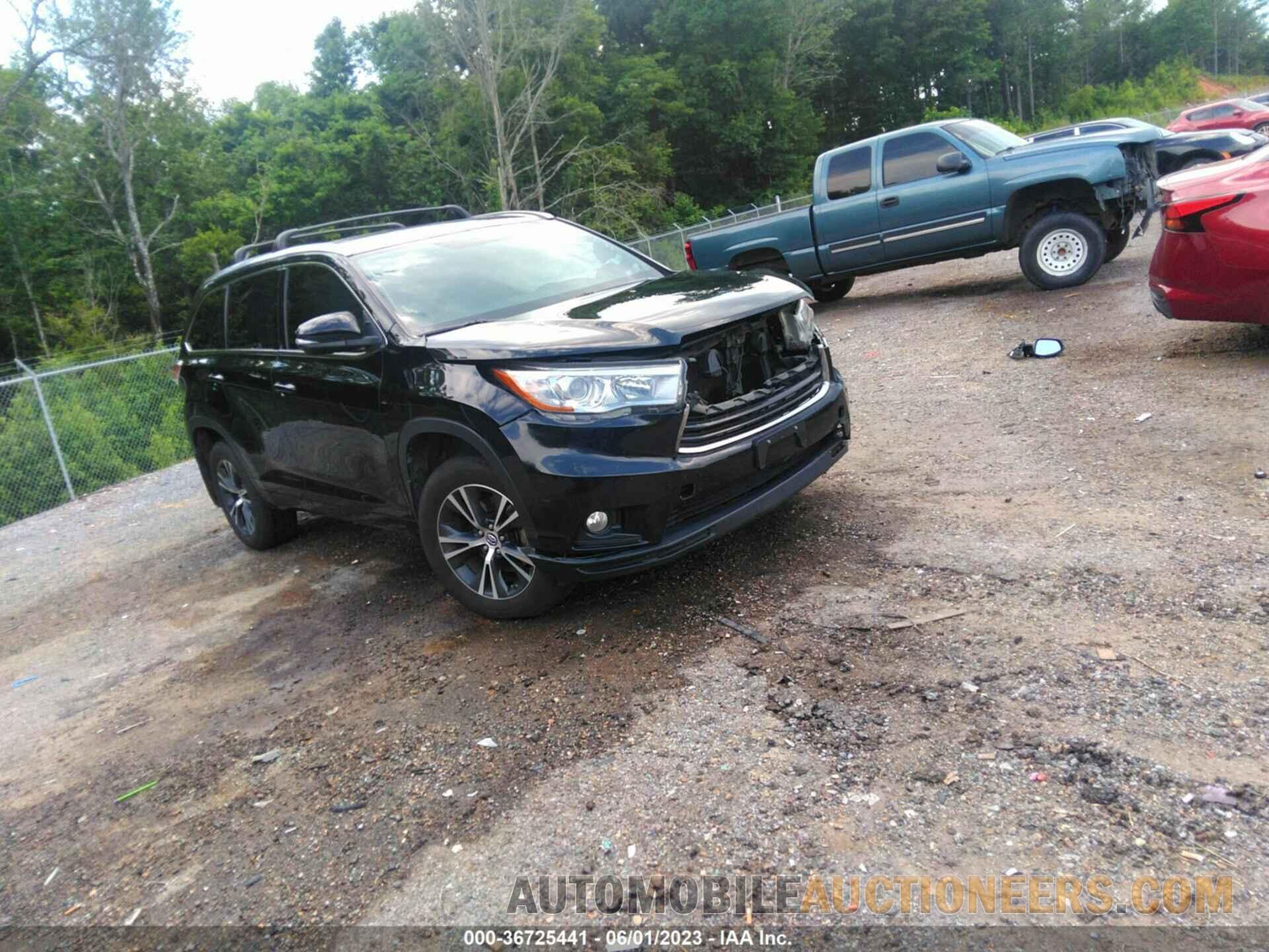 5TDKKRFH2GS123231 TOYOTA HIGHLANDER 2016