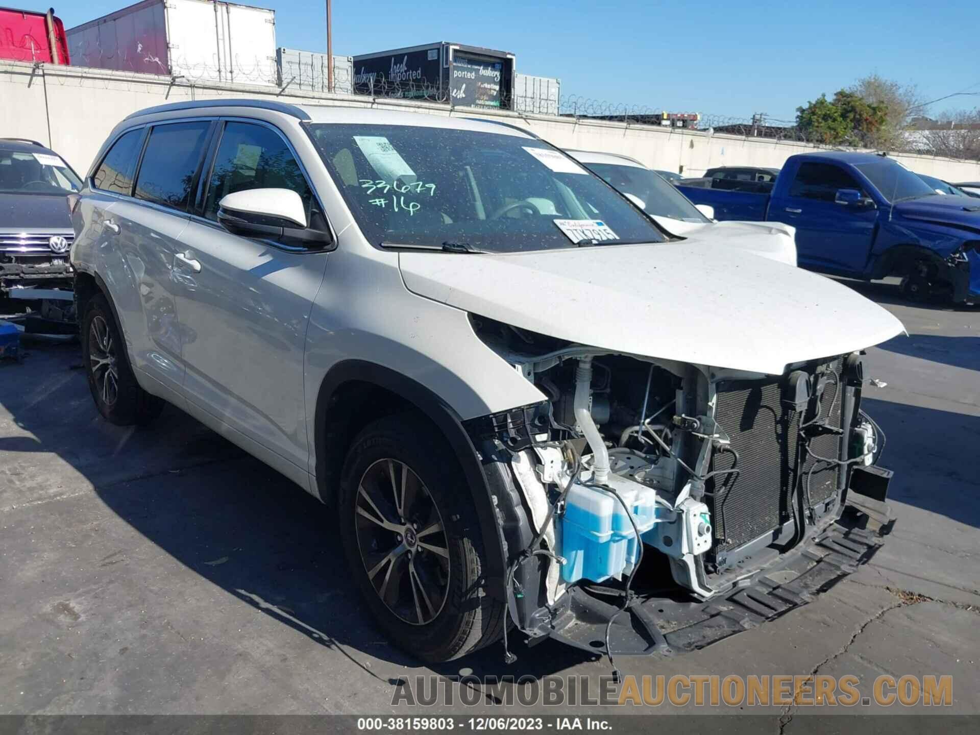 5TDKKRFH2GS162885 TOYOTA HIGHLANDER 2016