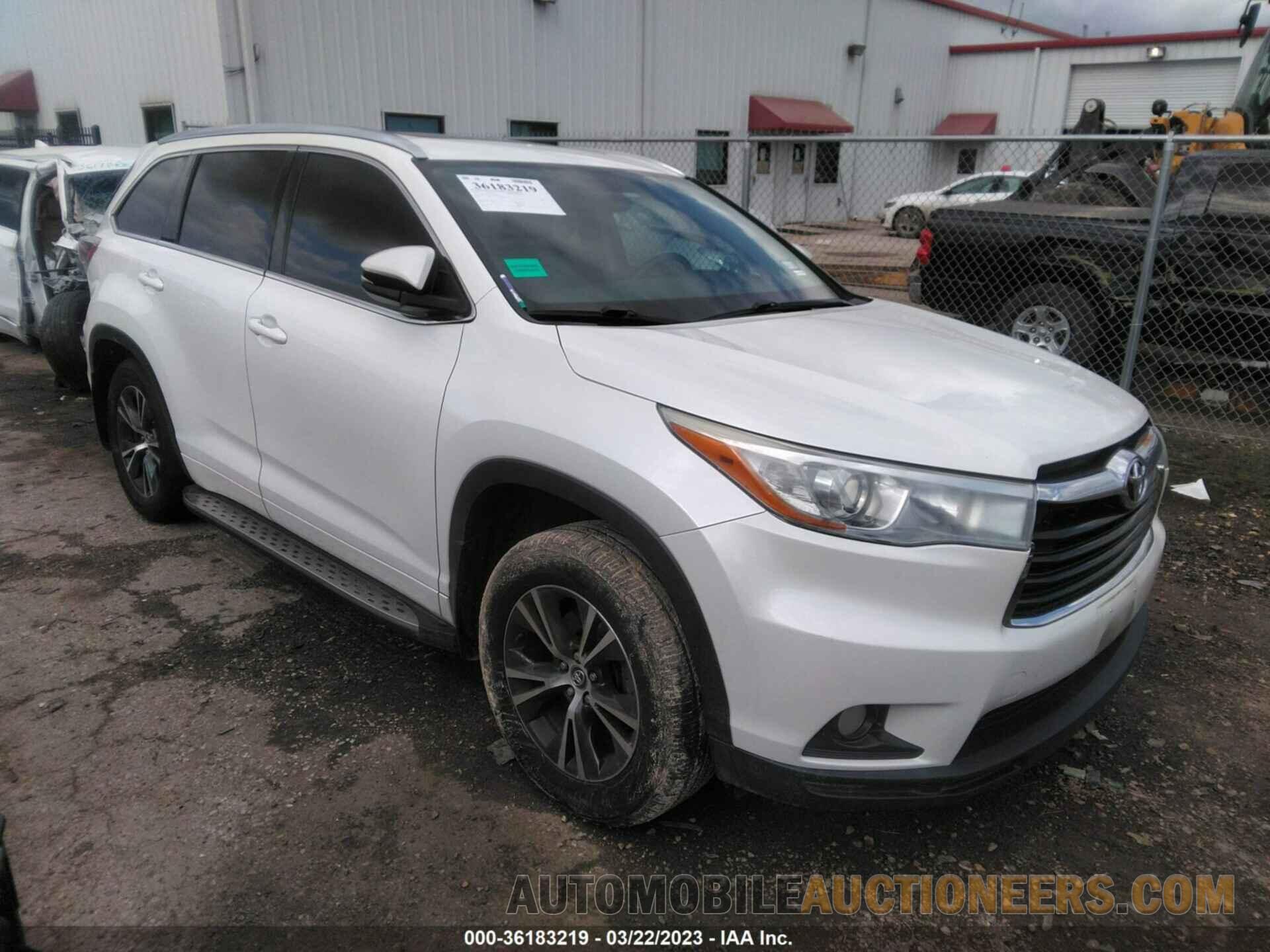 5TDKKRFH2GS165673 TOYOTA HIGHLANDER 2016