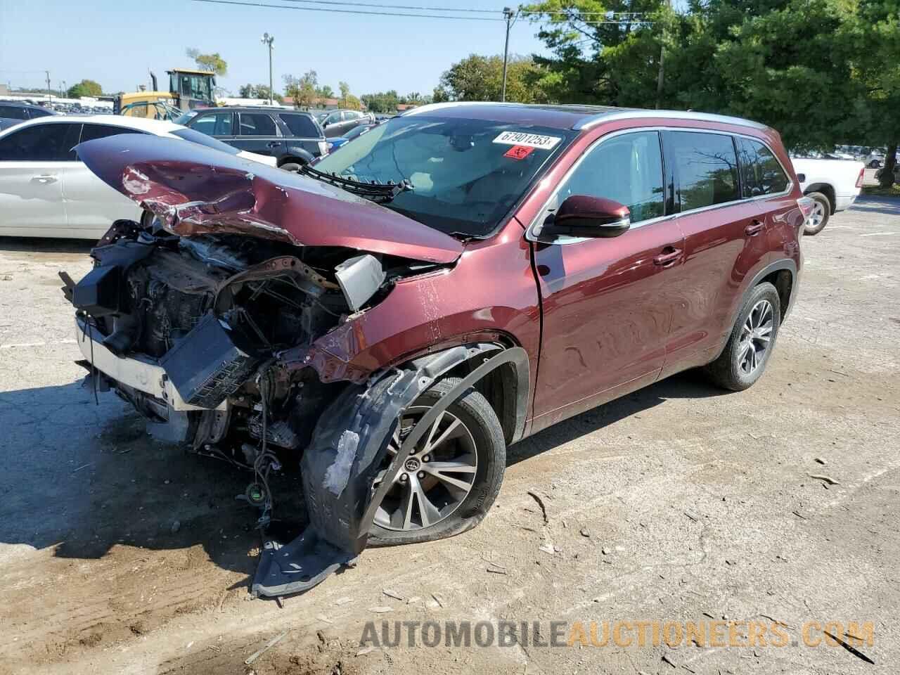 5TDKKRFH2GS184076 TOYOTA HIGHLANDER 2016