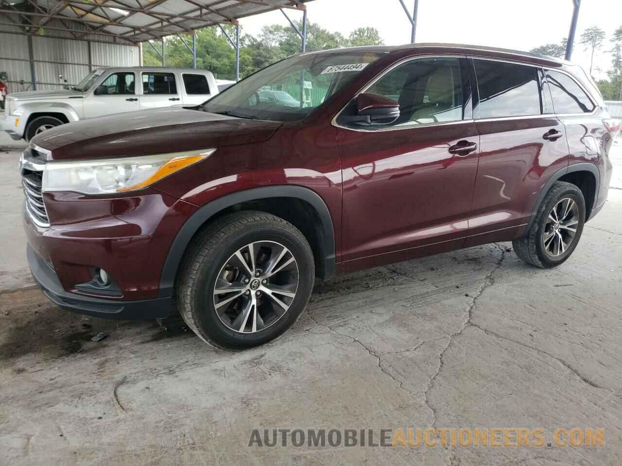 5TDKKRFH2GS187124 TOYOTA HIGHLANDER 2016