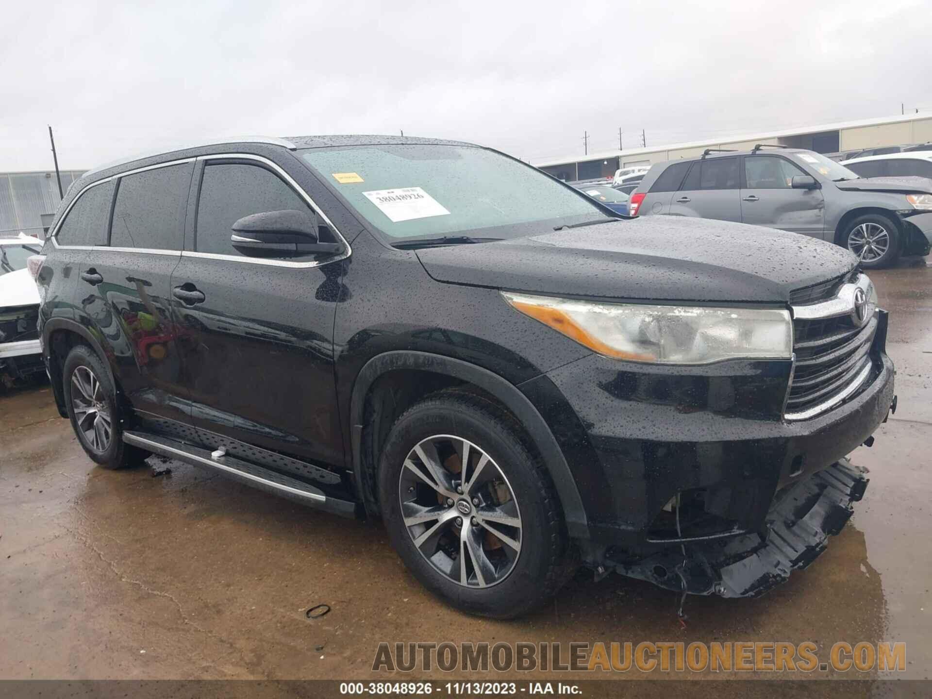 5TDKKRFH2GS501970 TOYOTA HIGHLANDER 2016