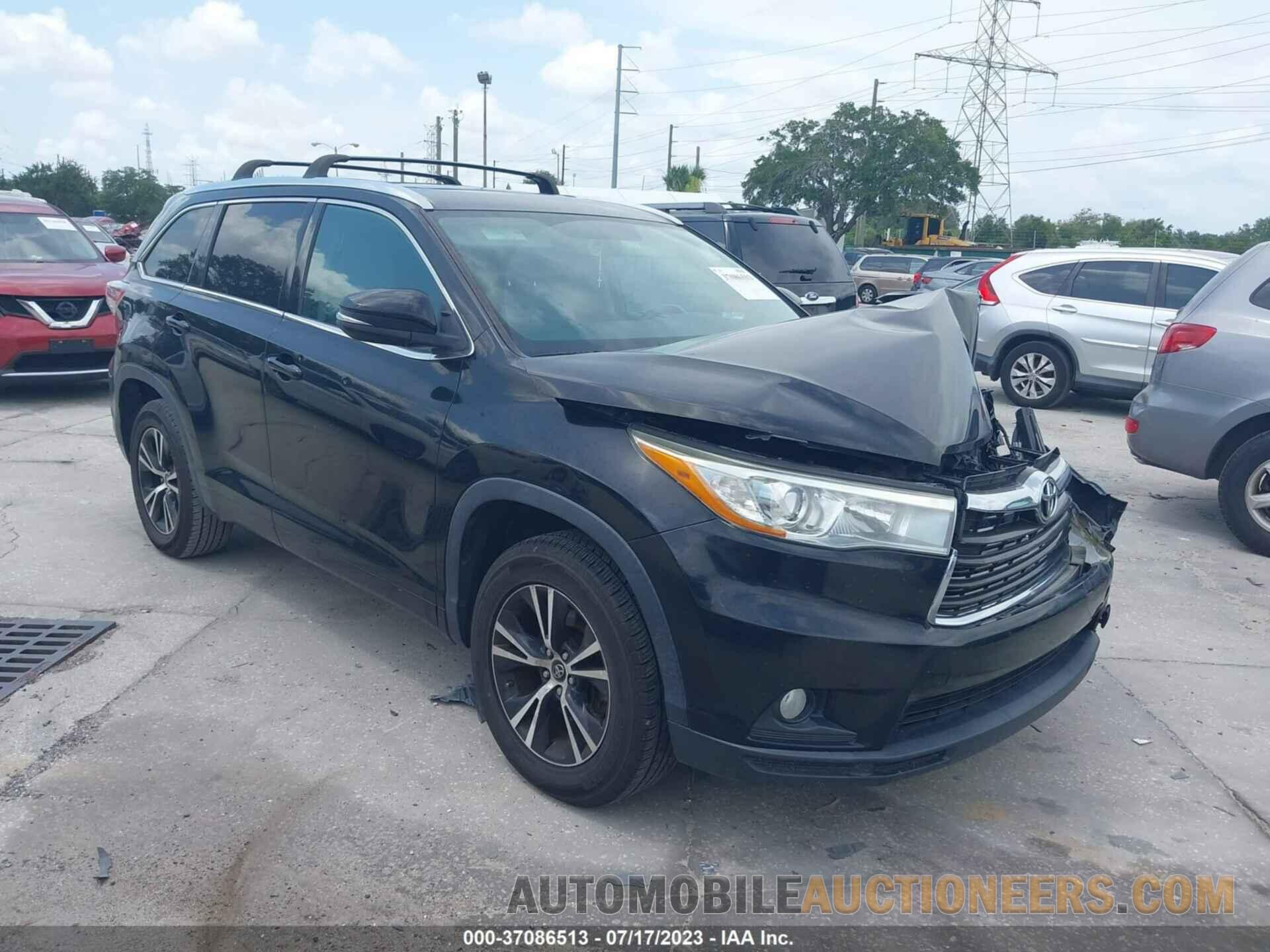 5TDKKRFH2GS503489 TOYOTA HIGHLANDER 2016