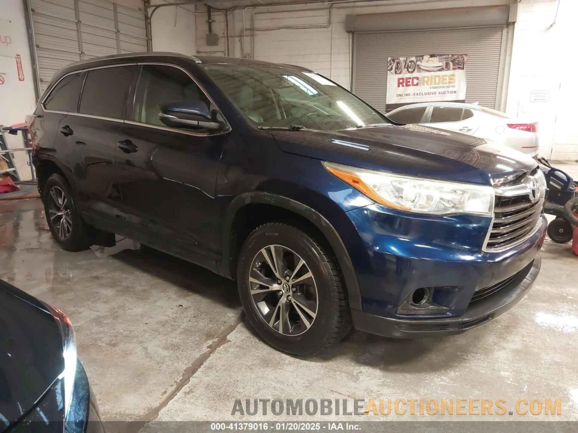 5TDKKRFH3GS124856 TOYOTA HIGHLANDER 2016