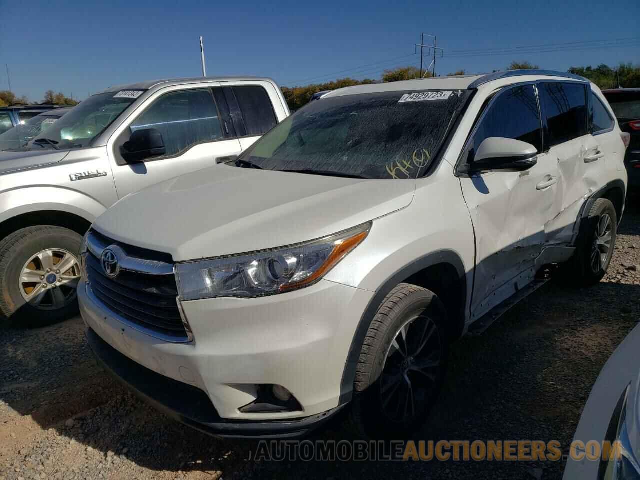 5TDKKRFH3GS126364 TOYOTA HIGHLANDER 2016