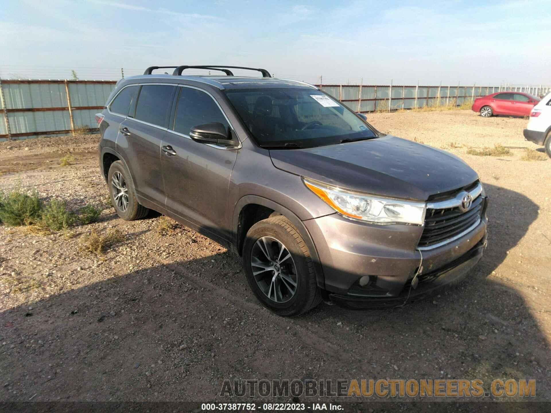 5TDKKRFH3GS139437 TOYOTA HIGHLANDER 2016