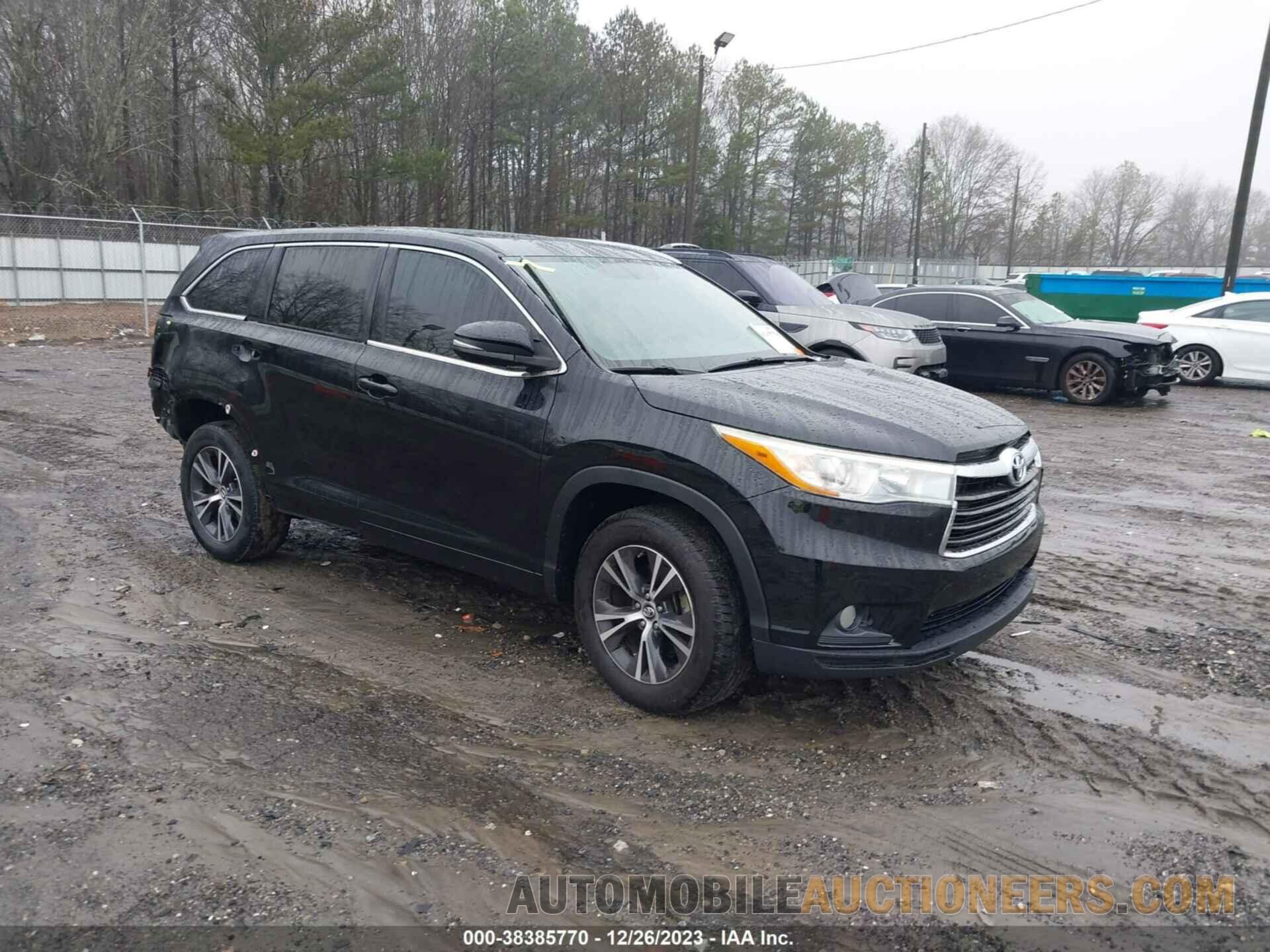 5TDKKRFH3GS150678 TOYOTA HIGHLANDER 2016