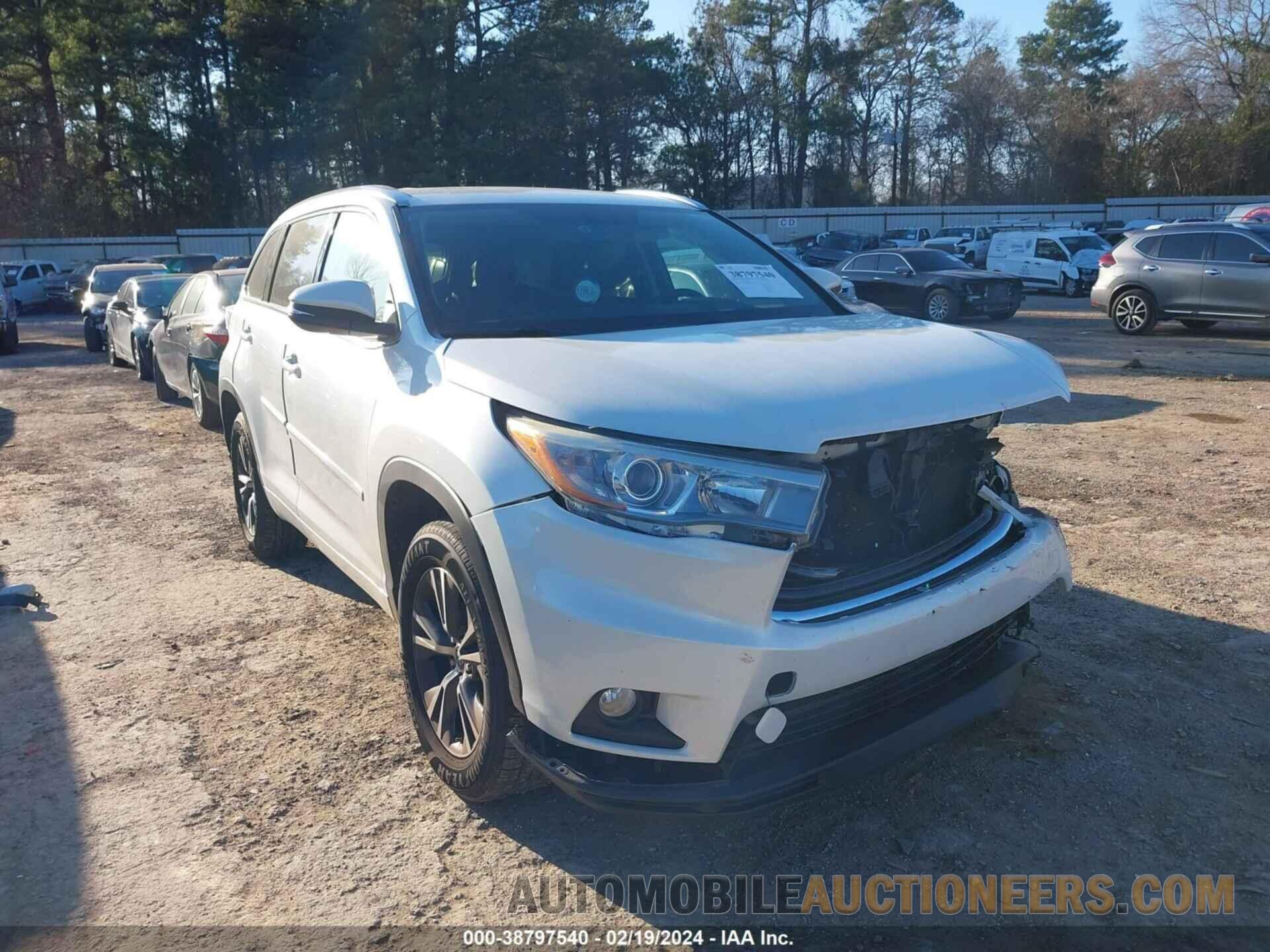 5TDKKRFH3GS166623 TOYOTA HIGHLANDER 2016