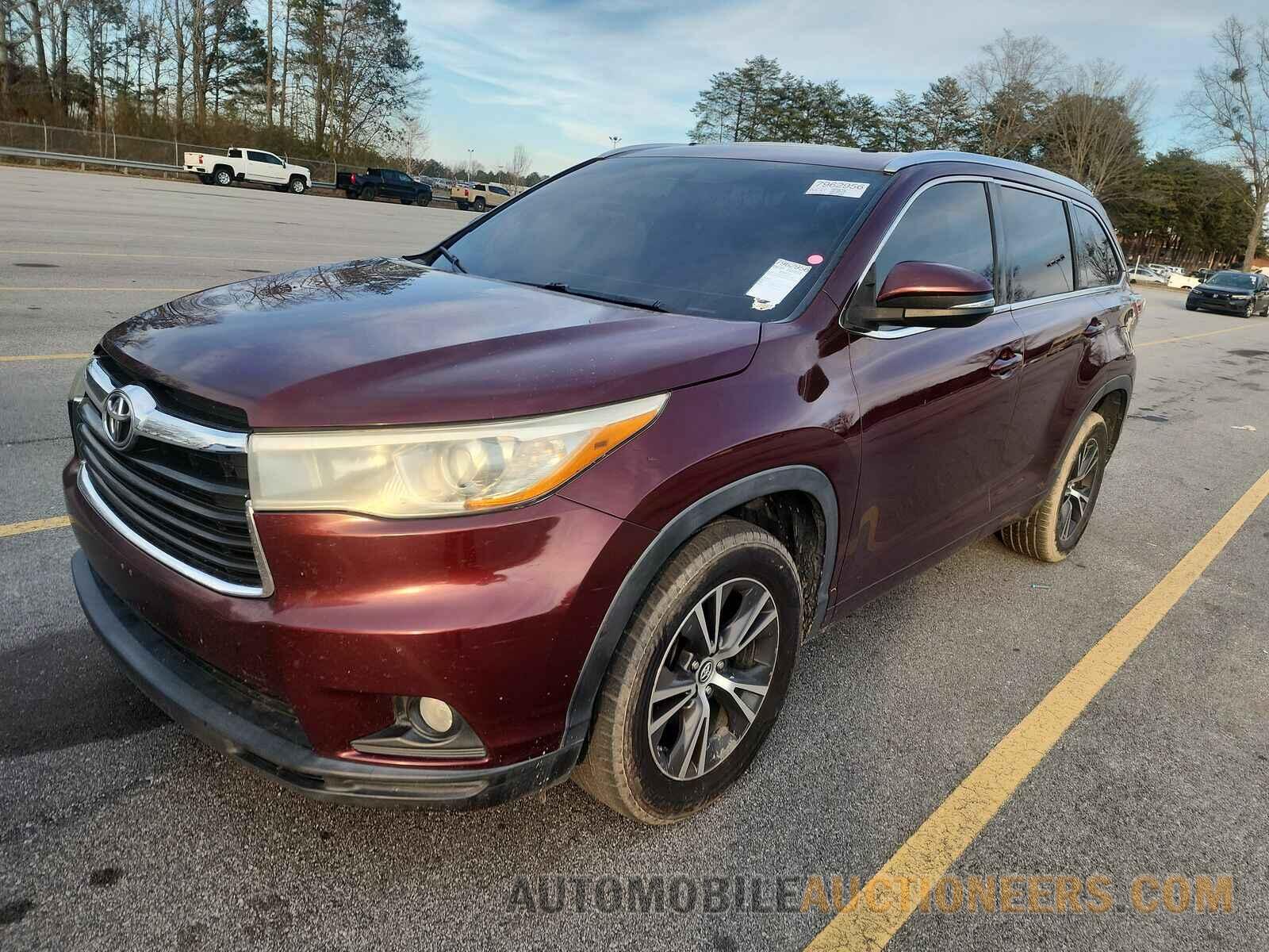 5TDKKRFH3GS167240 Toyota Highlander 2016