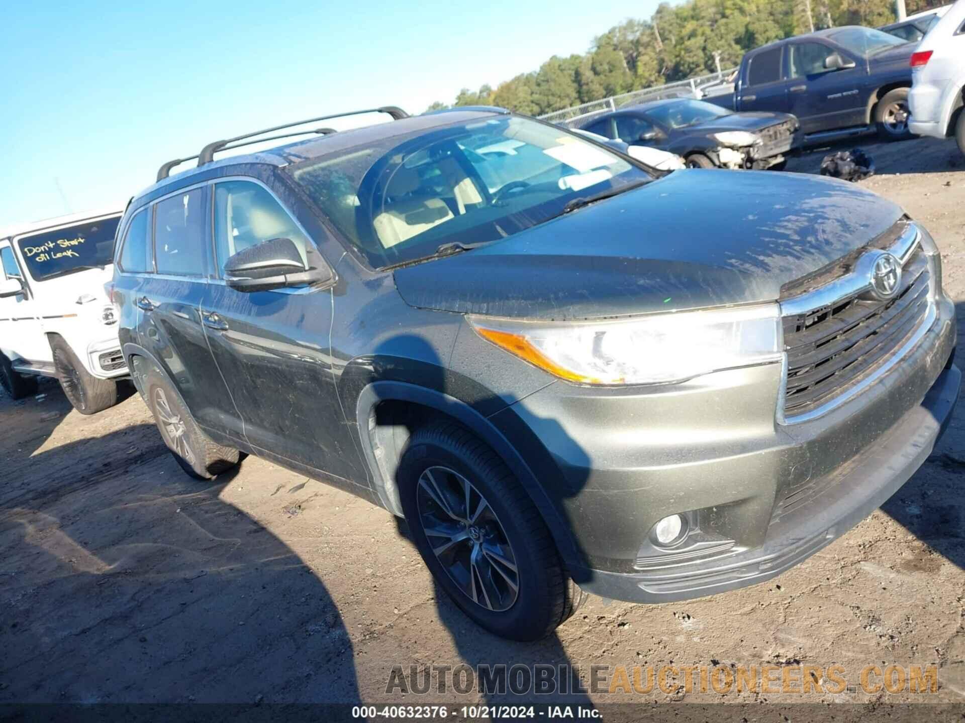 5TDKKRFH3GS186452 TOYOTA HIGHLANDER 2016