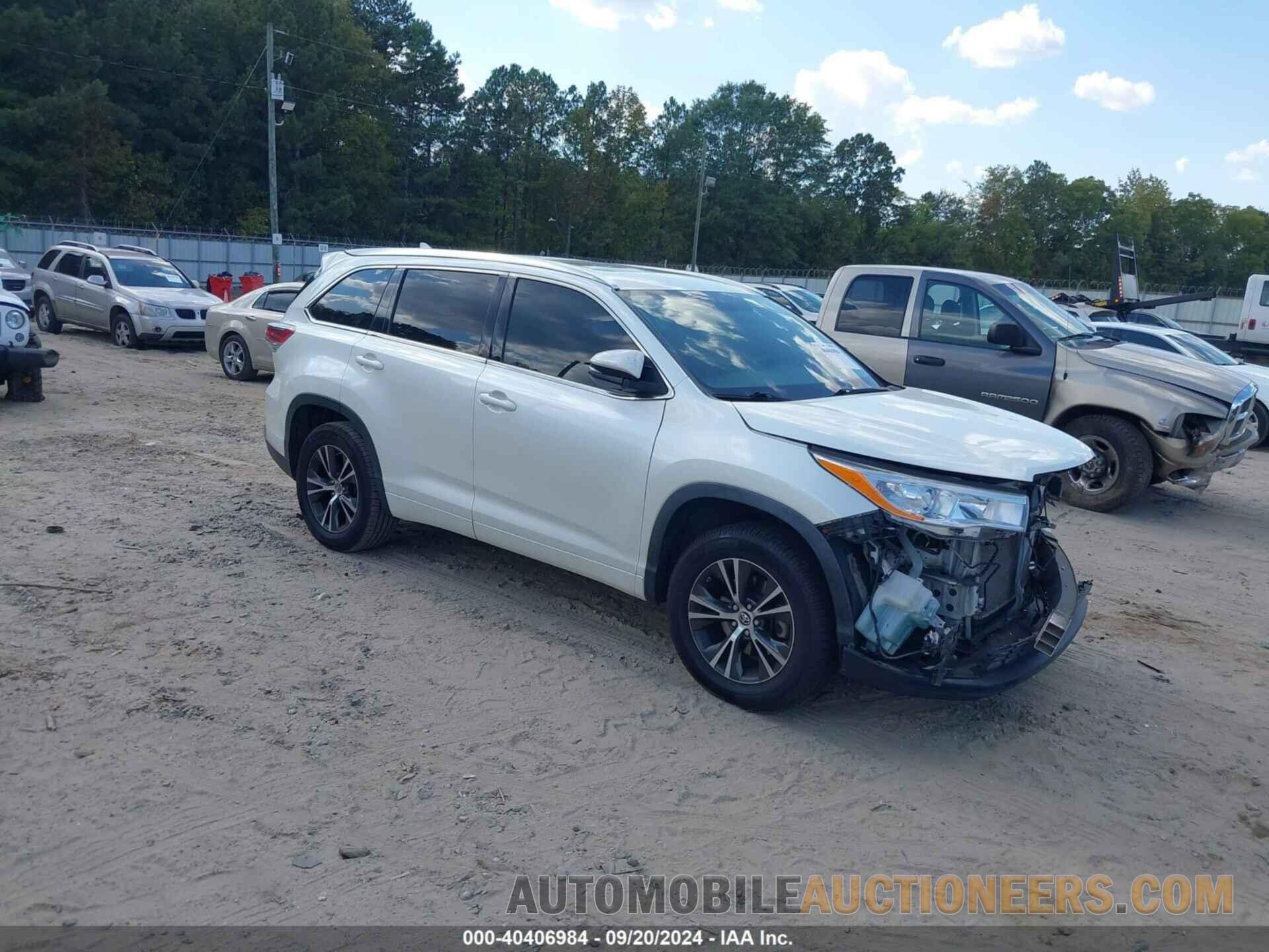 5TDKKRFH4GS123019 TOYOTA HIGHLANDER 2016