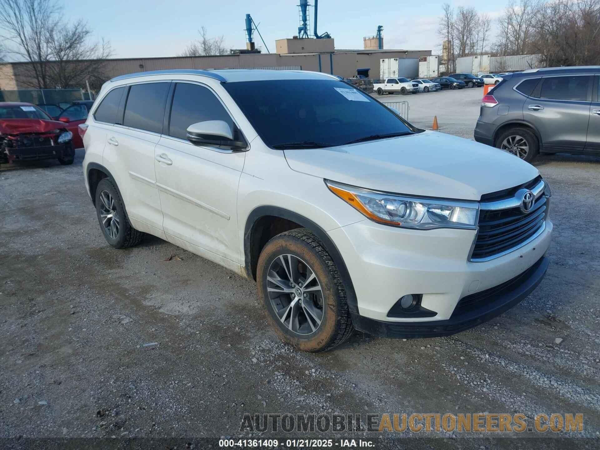 5TDKKRFH4GS129192 TOYOTA HIGHLANDER 2016