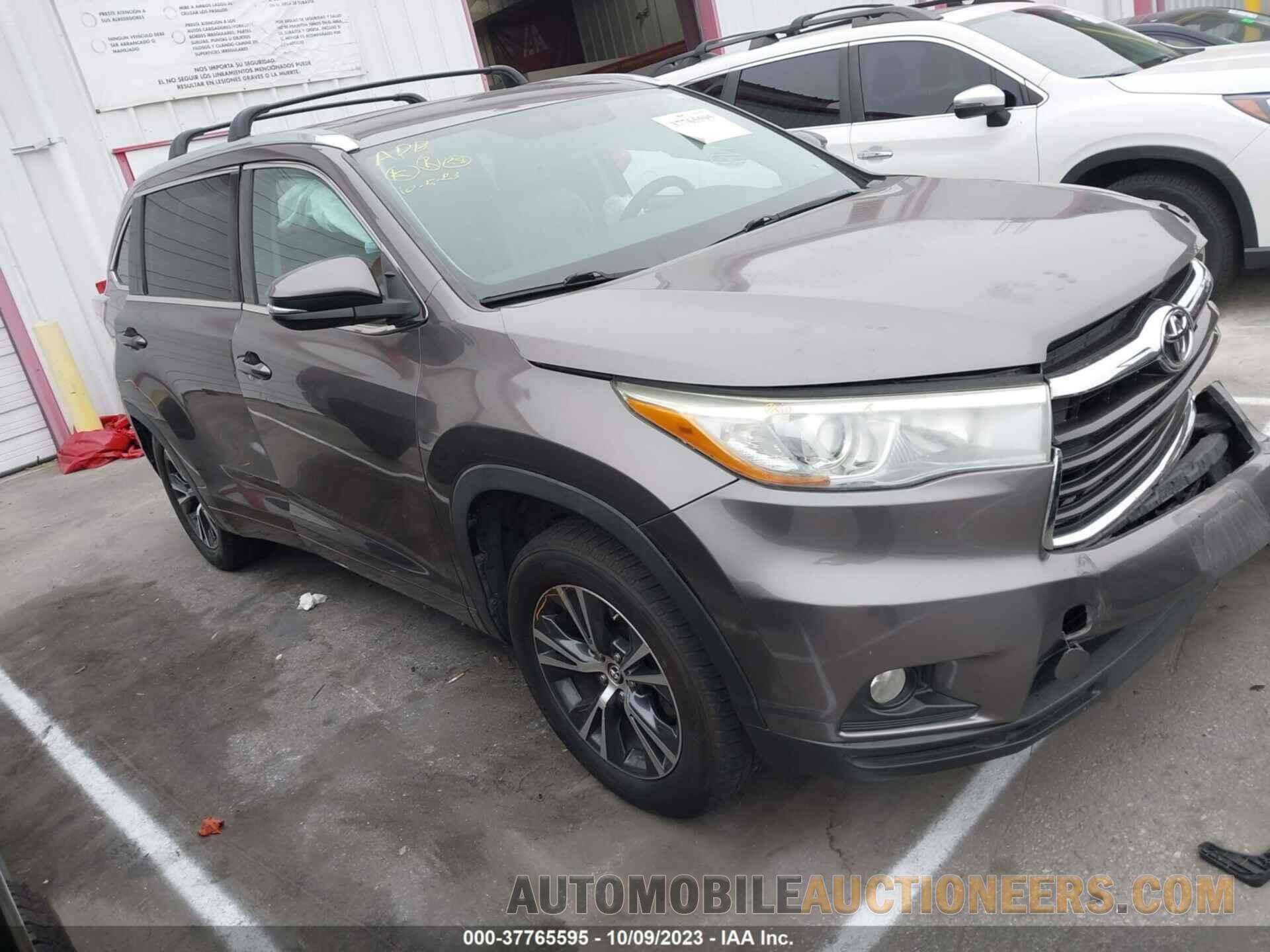 5TDKKRFH4GS139740 TOYOTA HIGHLANDER 2016