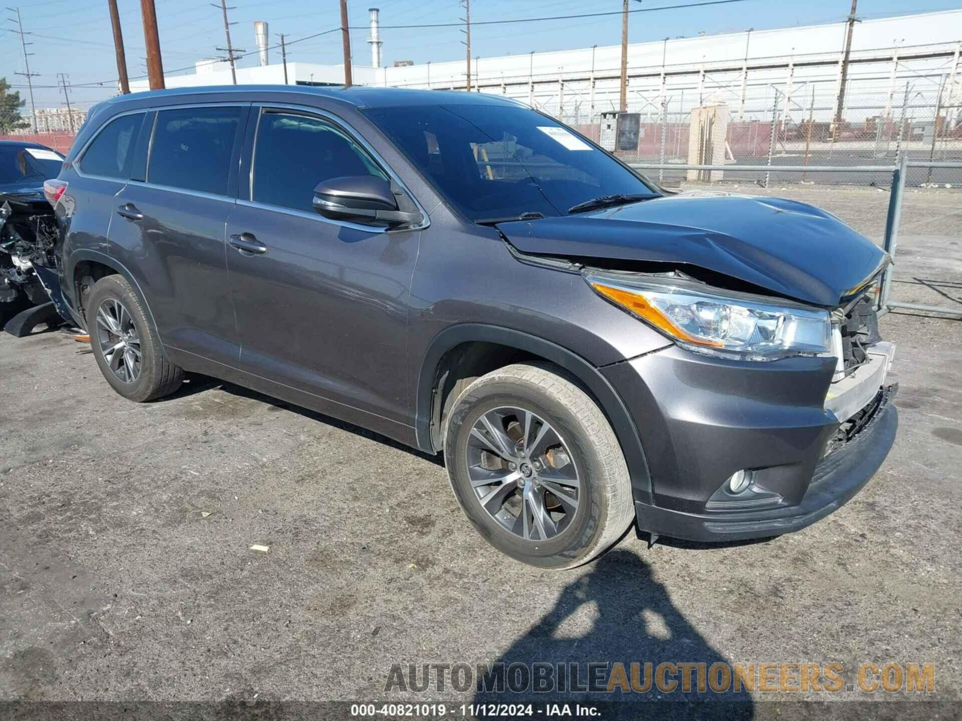 5TDKKRFH4GS145490 TOYOTA HIGHLANDER 2016