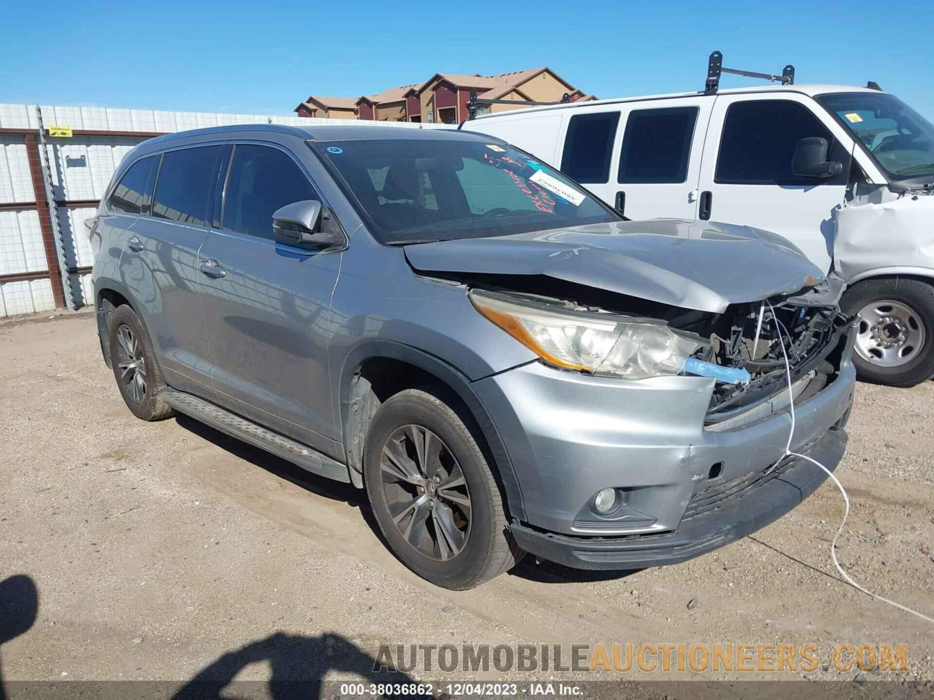 5TDKKRFH4GS159342 TOYOTA HIGHLANDER 2016