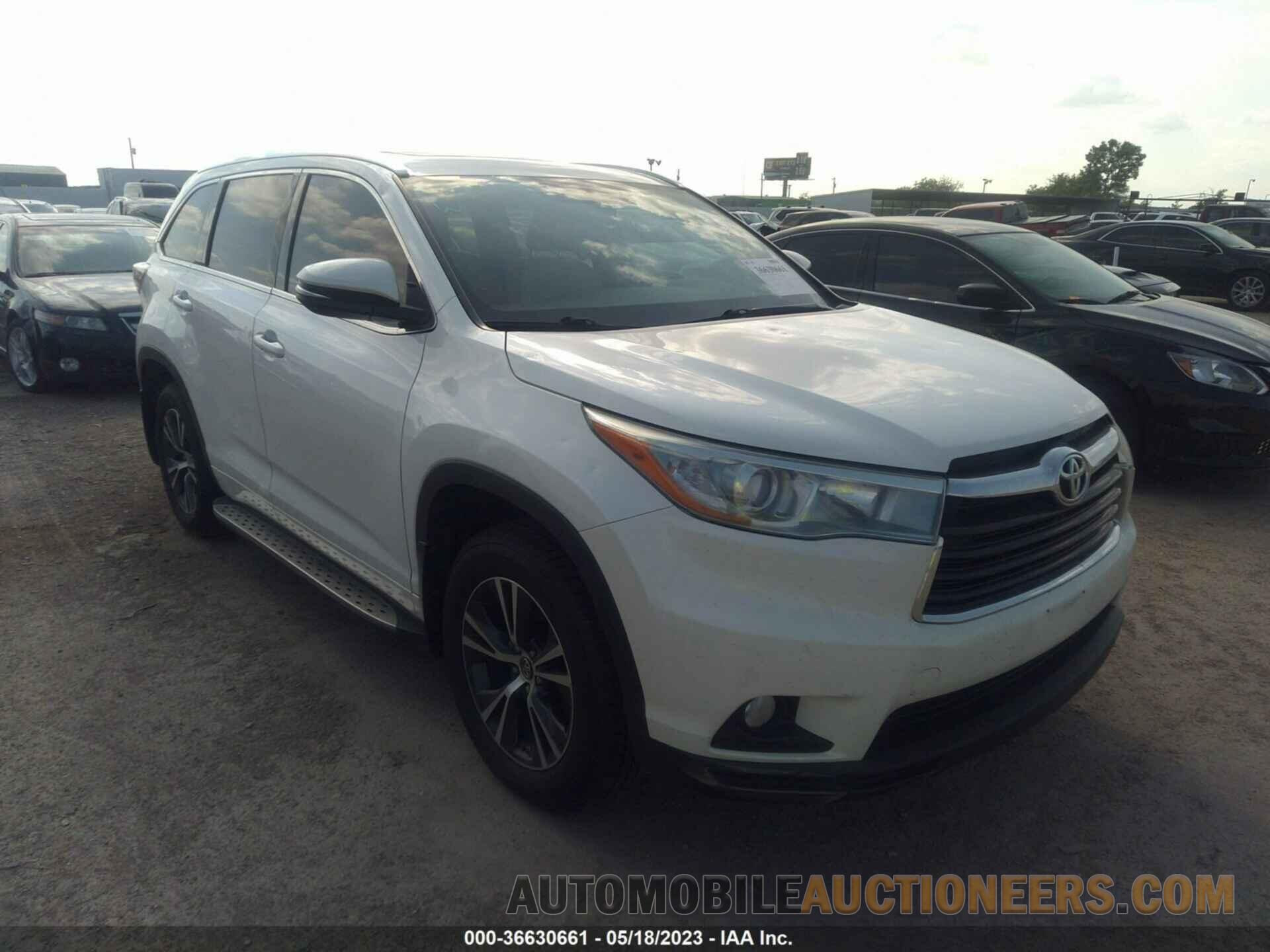 5TDKKRFH4GS165917 TOYOTA HIGHLANDER 2016