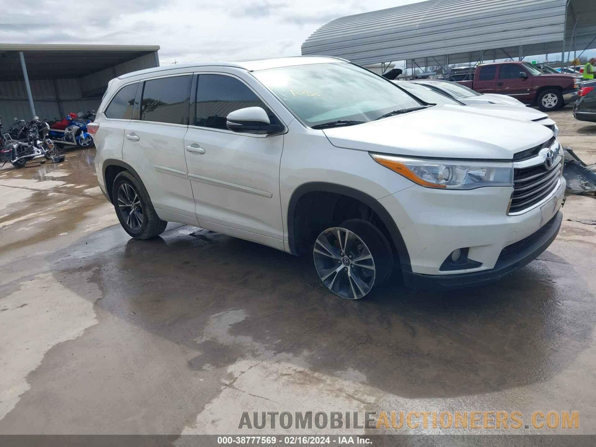 5TDKKRFH4GS167473 TOYOTA HIGHLANDER 2016