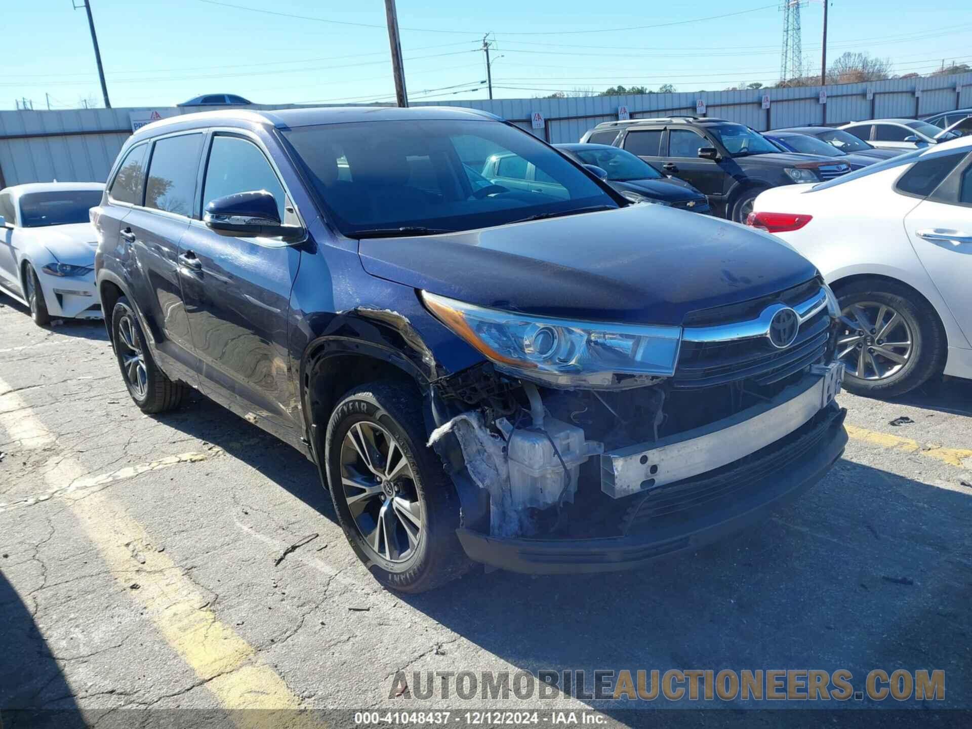 5TDKKRFH4GS181910 TOYOTA HIGHLANDER 2016