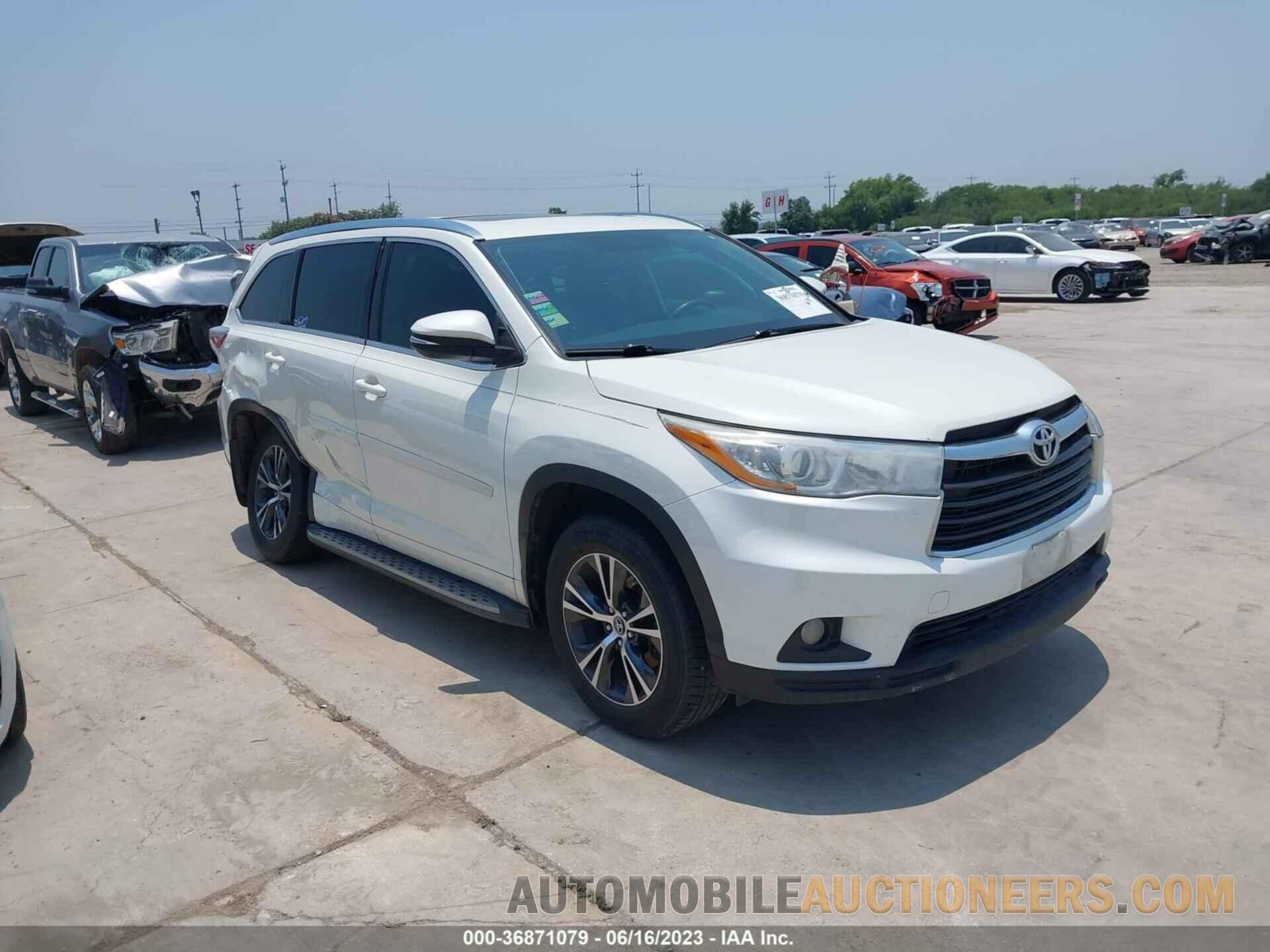 5TDKKRFH4GS502294 TOYOTA HIGHLANDER 2016