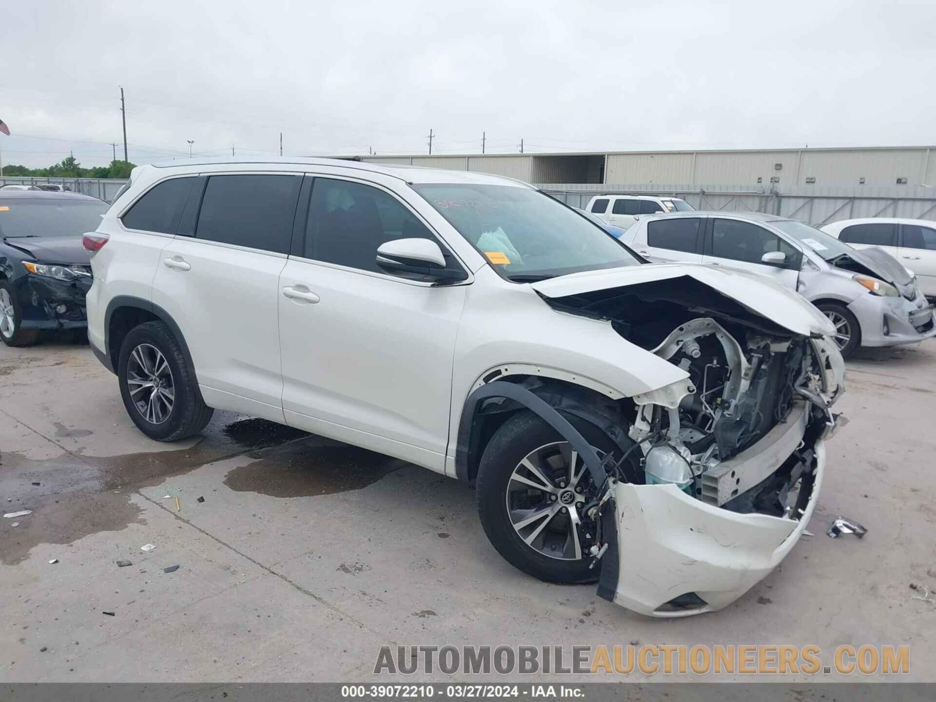 5TDKKRFH4GS506135 TOYOTA HIGHLANDER 2016