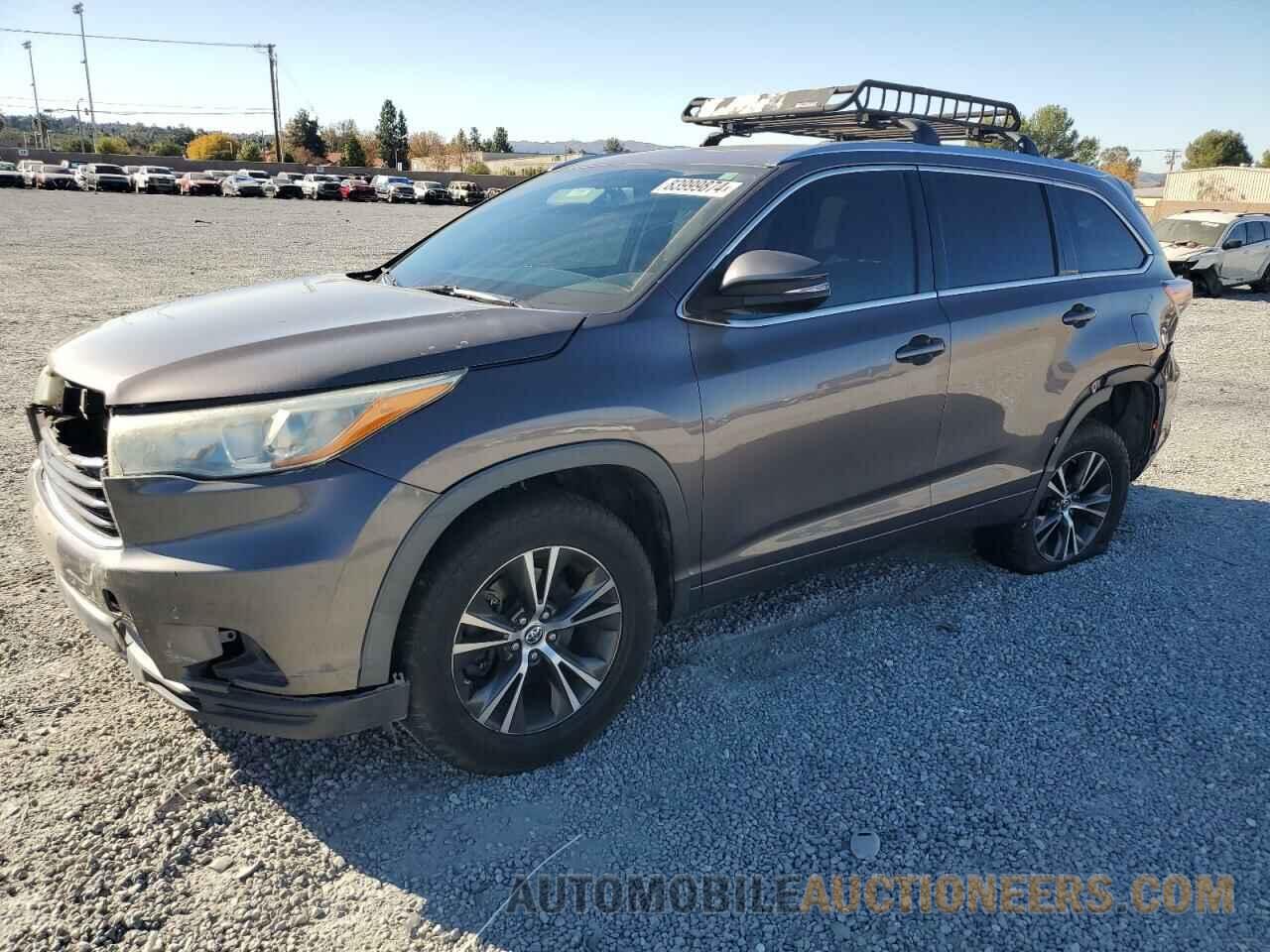 5TDKKRFH5GS122591 TOYOTA HIGHLANDER 2016