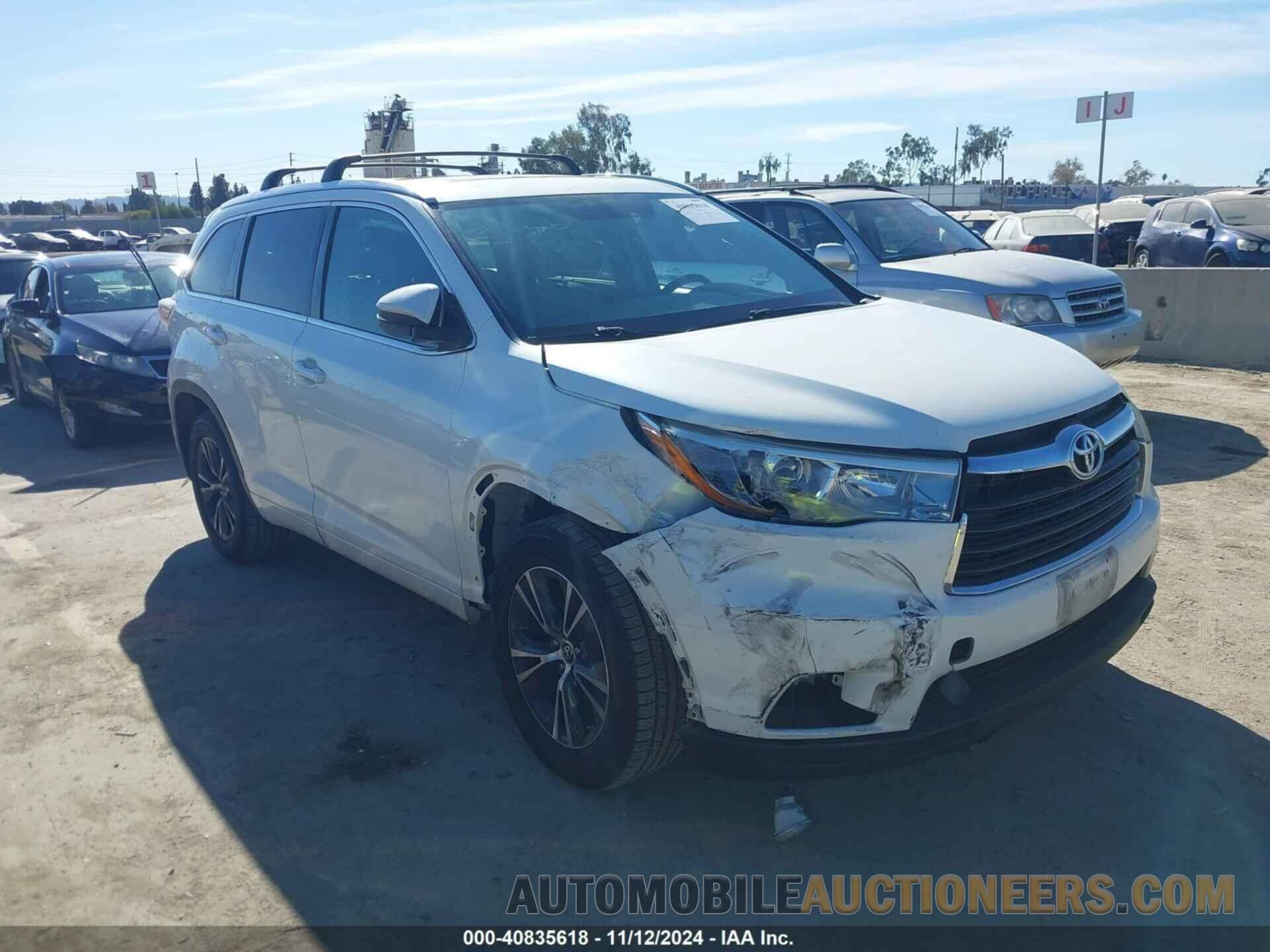 5TDKKRFH5GS130240 TOYOTA HIGHLANDER 2016